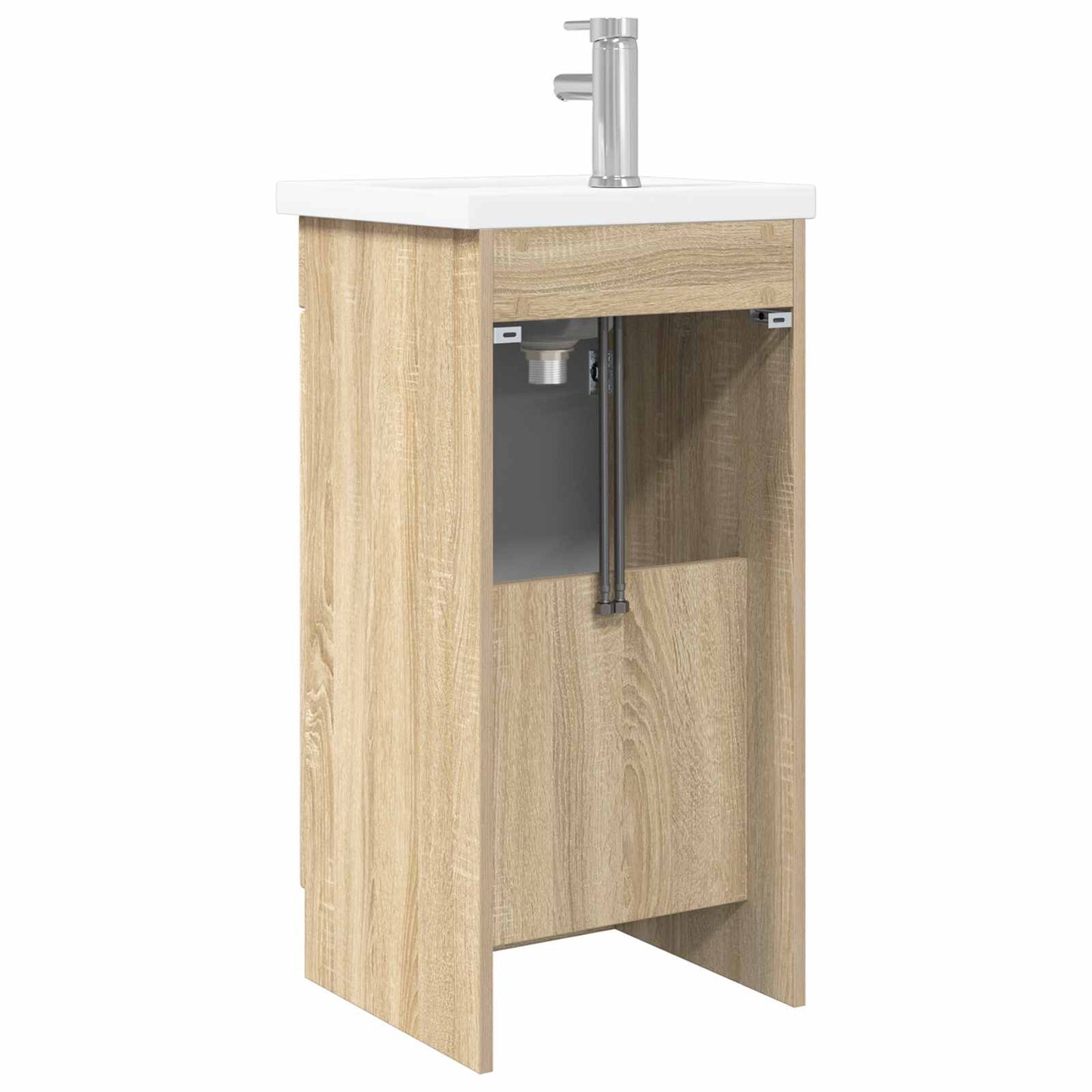 vidaXL Καθρέφτης μπάνιου με νιπτήρα Sonoma Δρυς 42 x 40 x 84,5 εκ