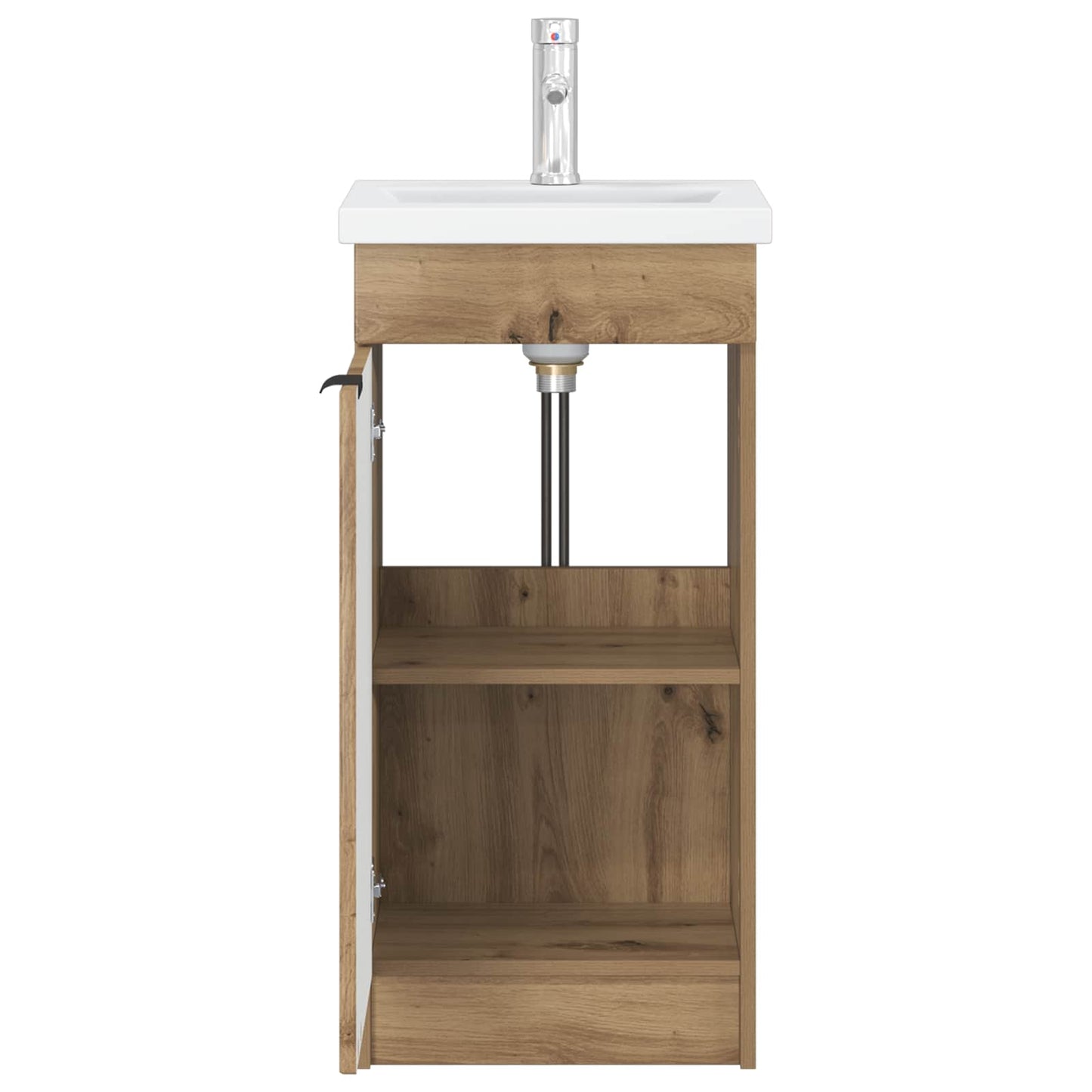 vidaXL Καθρέφτης μπάνιου με νιπτήρα Artisan Δρυς 42 x 40 x 84,5 εκ