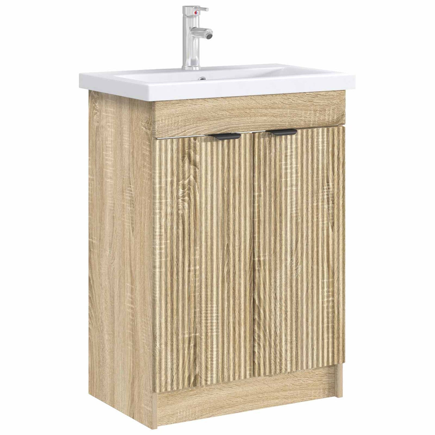 vidaXL Ντουλάπι κάτω από τον νιπτήρα Sonoma Δρυς 56 x 37,5 x 81 εκ