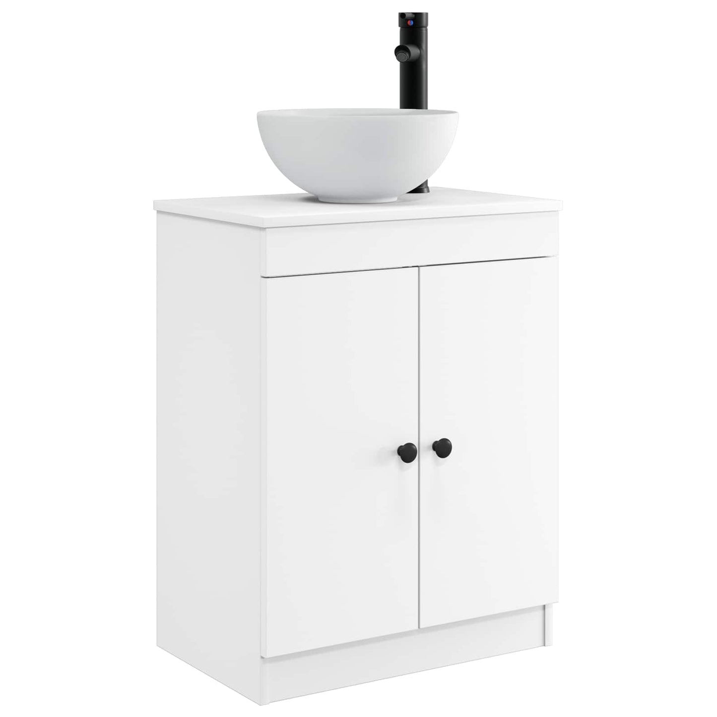 vidaXL Καθρέφτης μπάνιου με νιπτήρα Λευκό 54 x 35 x 83 εκ