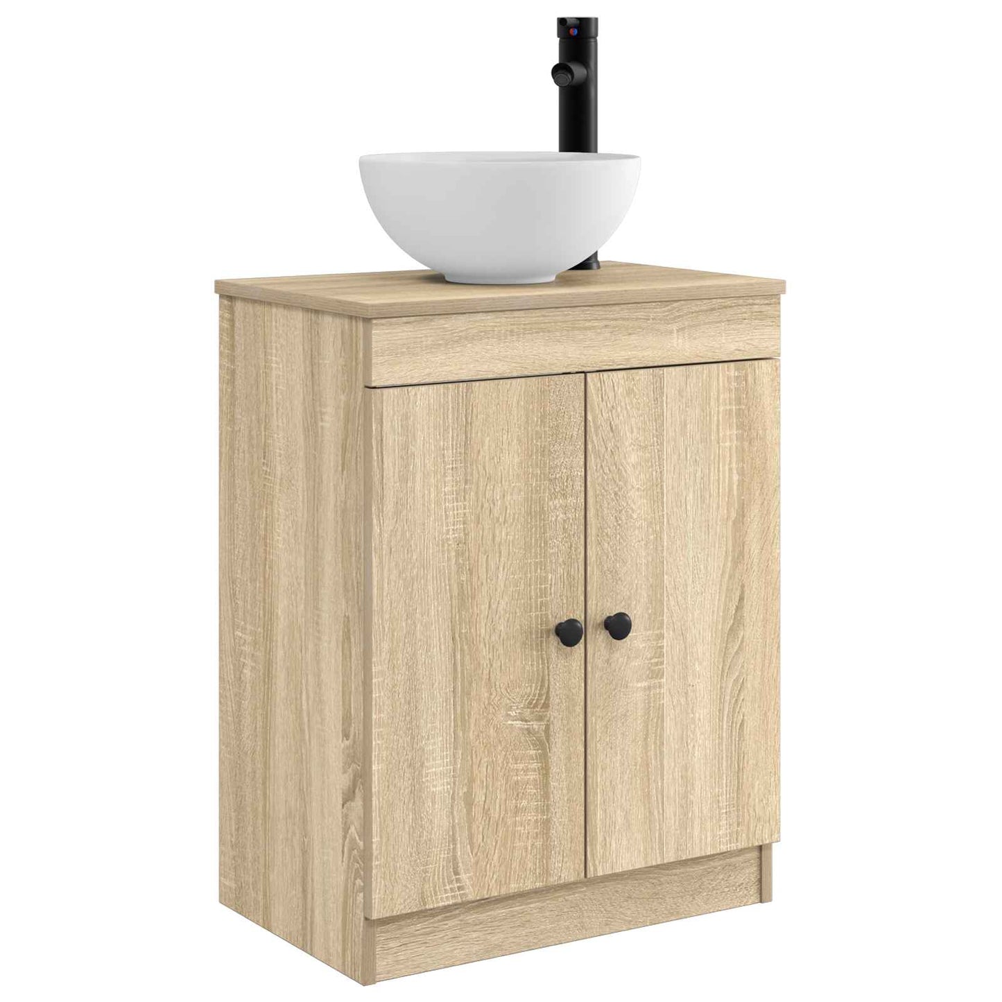 vidaXL Καθρέφτης μπάνιου με νιπτήρα Sonoma Δρυς 54 x 35 x 83 εκ