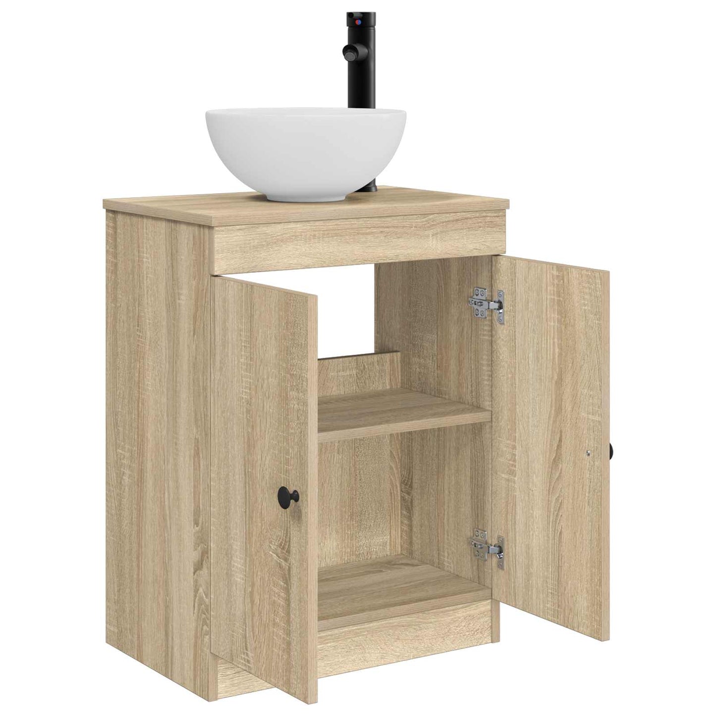 vidaXL Καθρέφτης μπάνιου με νιπτήρα Sonoma Δρυς 54 x 35 x 83 εκ