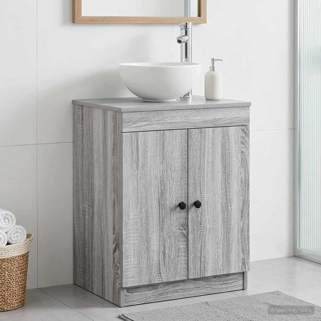 vidaXL Ντουλάπι Μπάνιου Γκρι Sonoma 54 x 41 x 70 εκ Επεξεργασμένο Ξύλο
