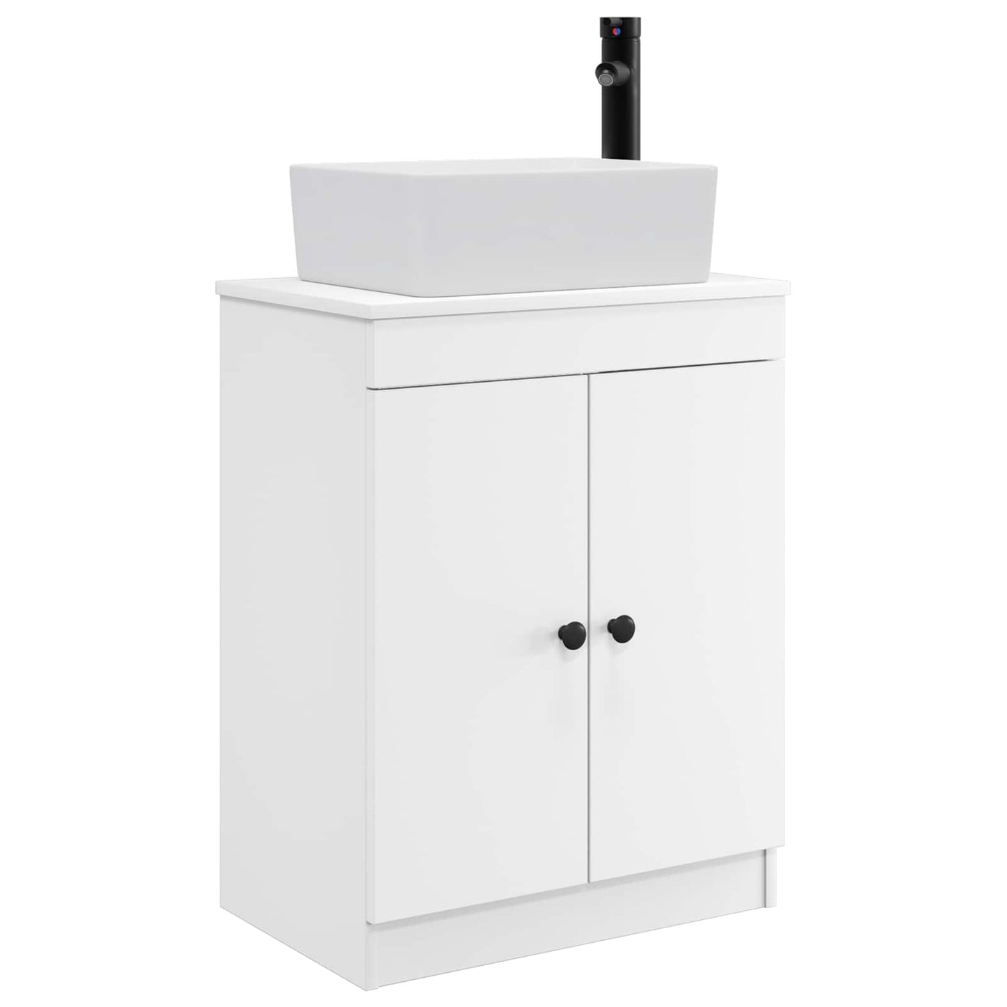 vidaXL Καθρέφτης μπάνιου με νιπτήρα Λευκό 54 x 35 x 83 εκ