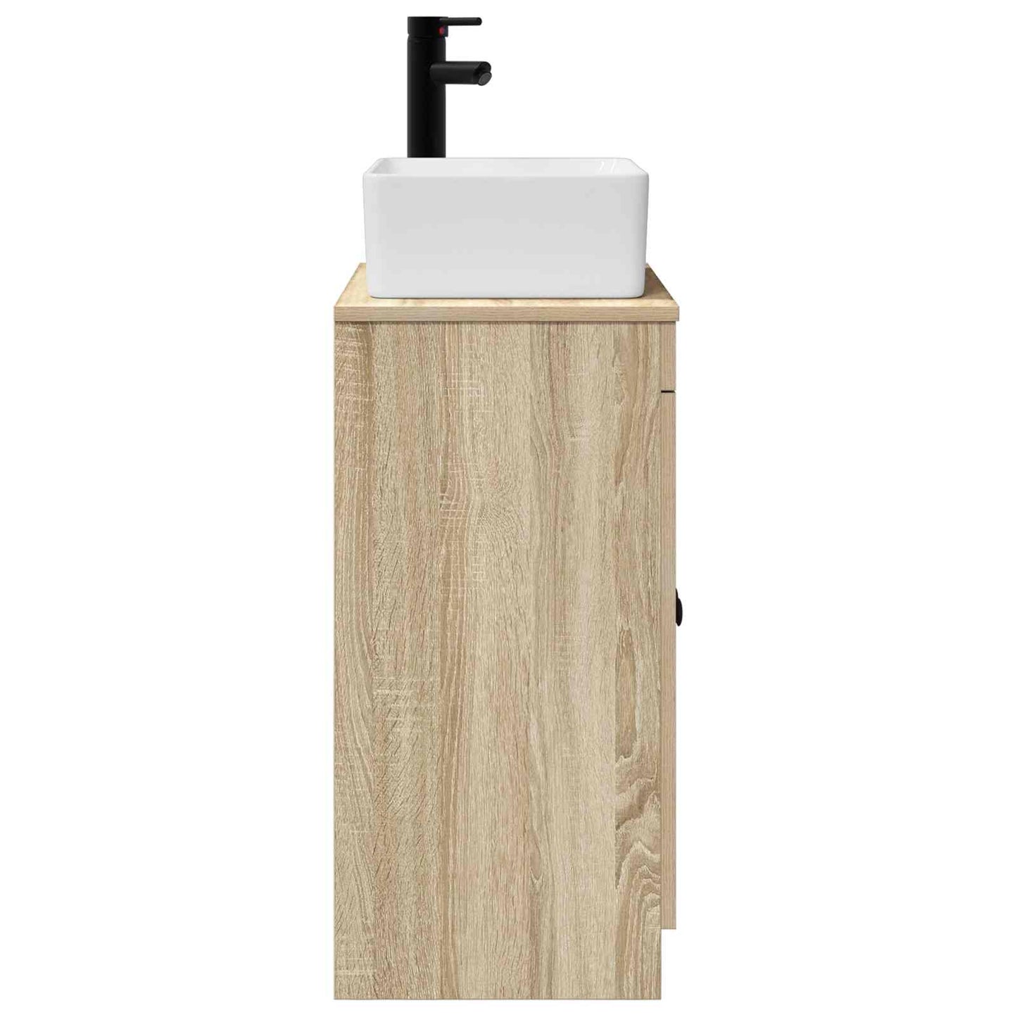 vidaXL Καθρέφτης μπάνιου με νιπτήρα Sonoma Δρυς 54 x 35 x 83 εκ