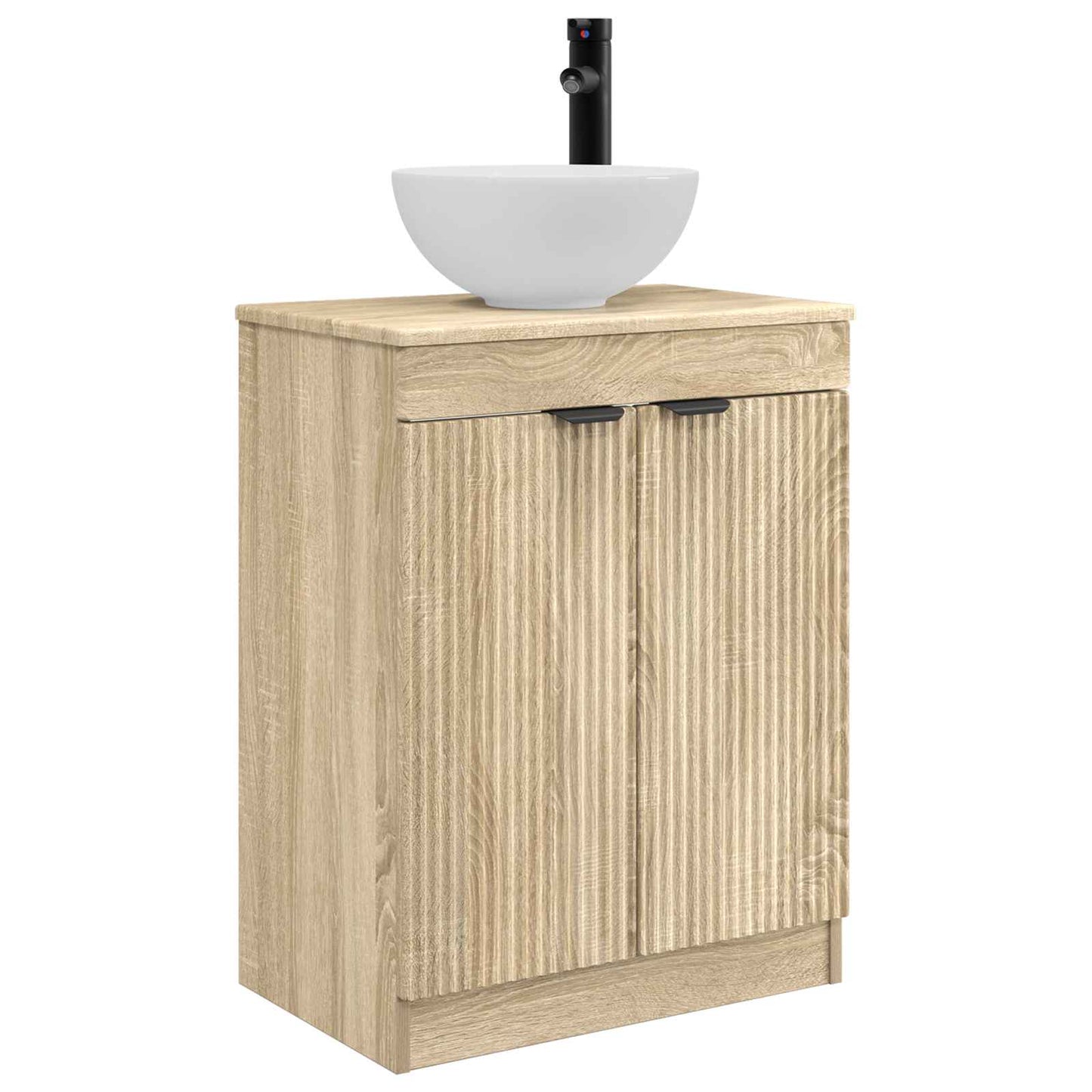 vidaXL Καθρέφτης μπάνιου με νιπτήρα Sonoma Δρυς 54 x 35 x 83 εκ