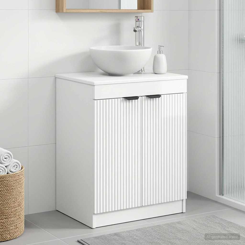 vidaXL Ντουλάπι Μπάνιου Γυαλιστερό Λευκό 54 x 41 x 70 εκ