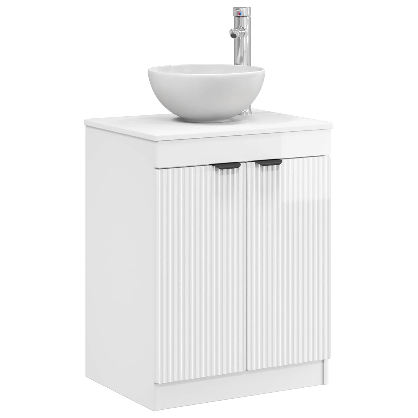 vidaXL Ντουλάπι Μπάνιου Γυαλιστερό Λευκό 54 x 41 x 70 εκ