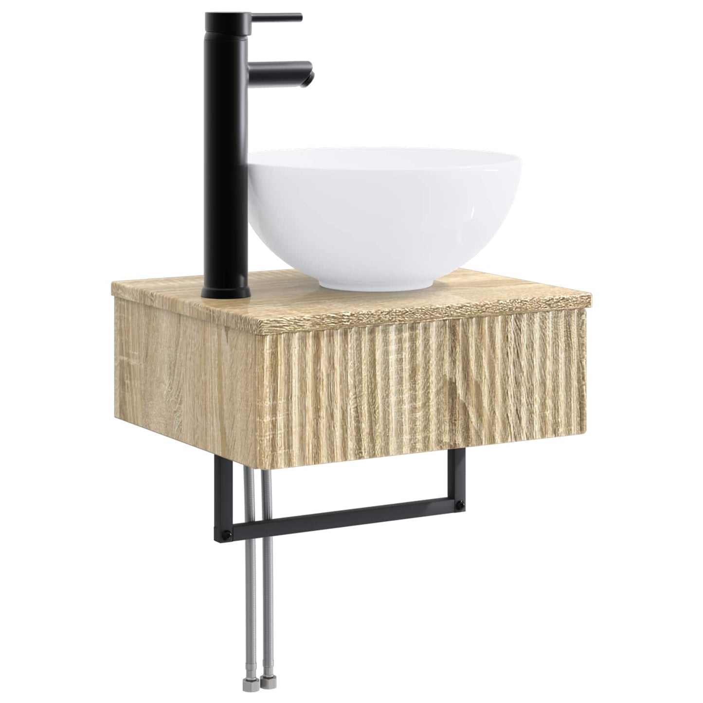vidaXL Νιπτήρας Τοίχου Sonoma Δρυς 40 x 35 x 39 εκ. Επεξεργασμένο Ξύλο