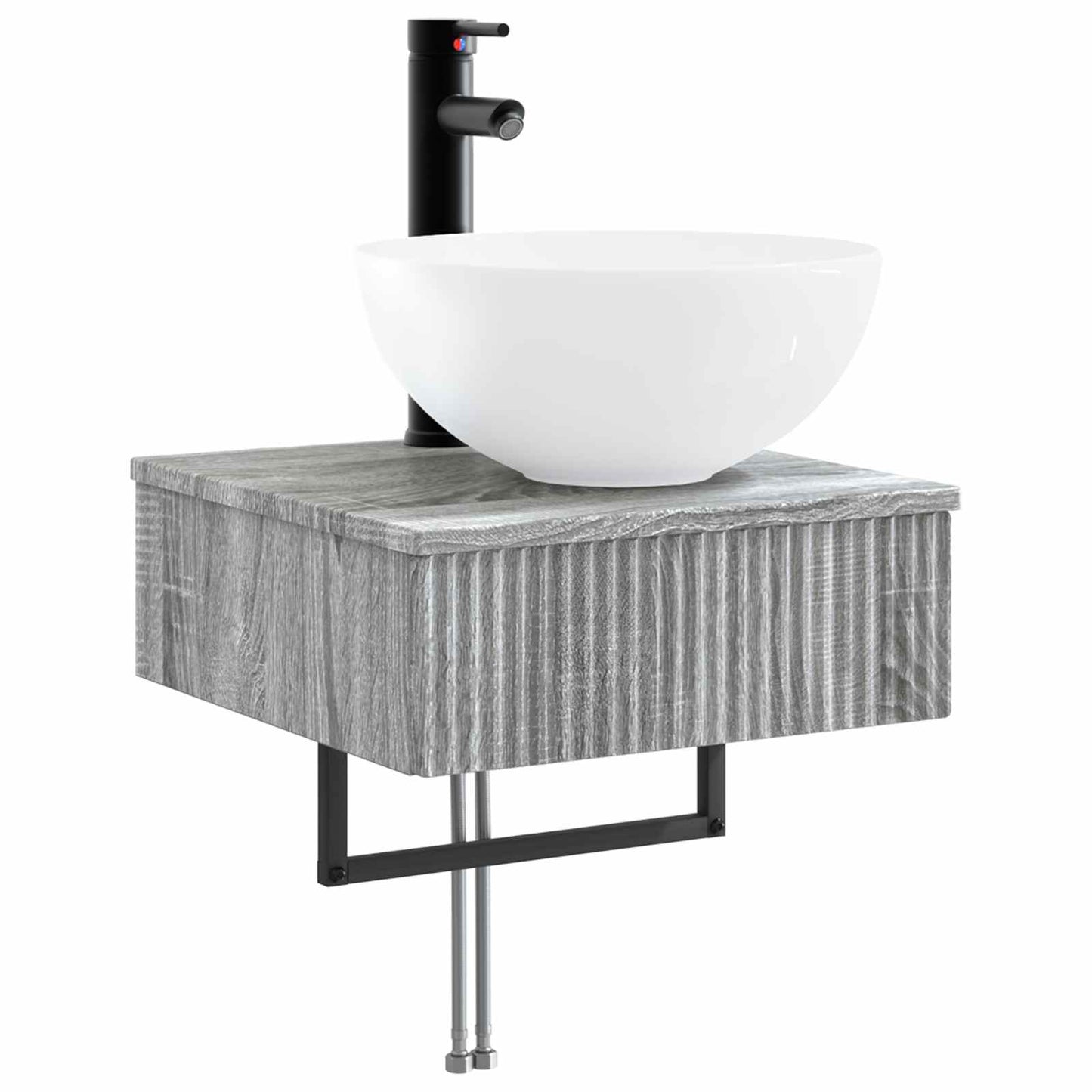 vidaXL Νιπτήρας Τοίχου Γκρι Sonoma 40 x 41 x 40,5 εκ