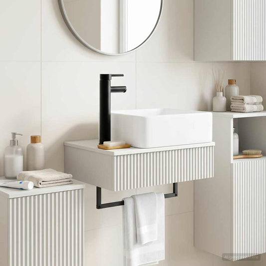 vidaXL Νιπτήρας Τοίχου Λευκό 50 x 41 x 39 εκ. Επεξεργασμένο Ξύλο