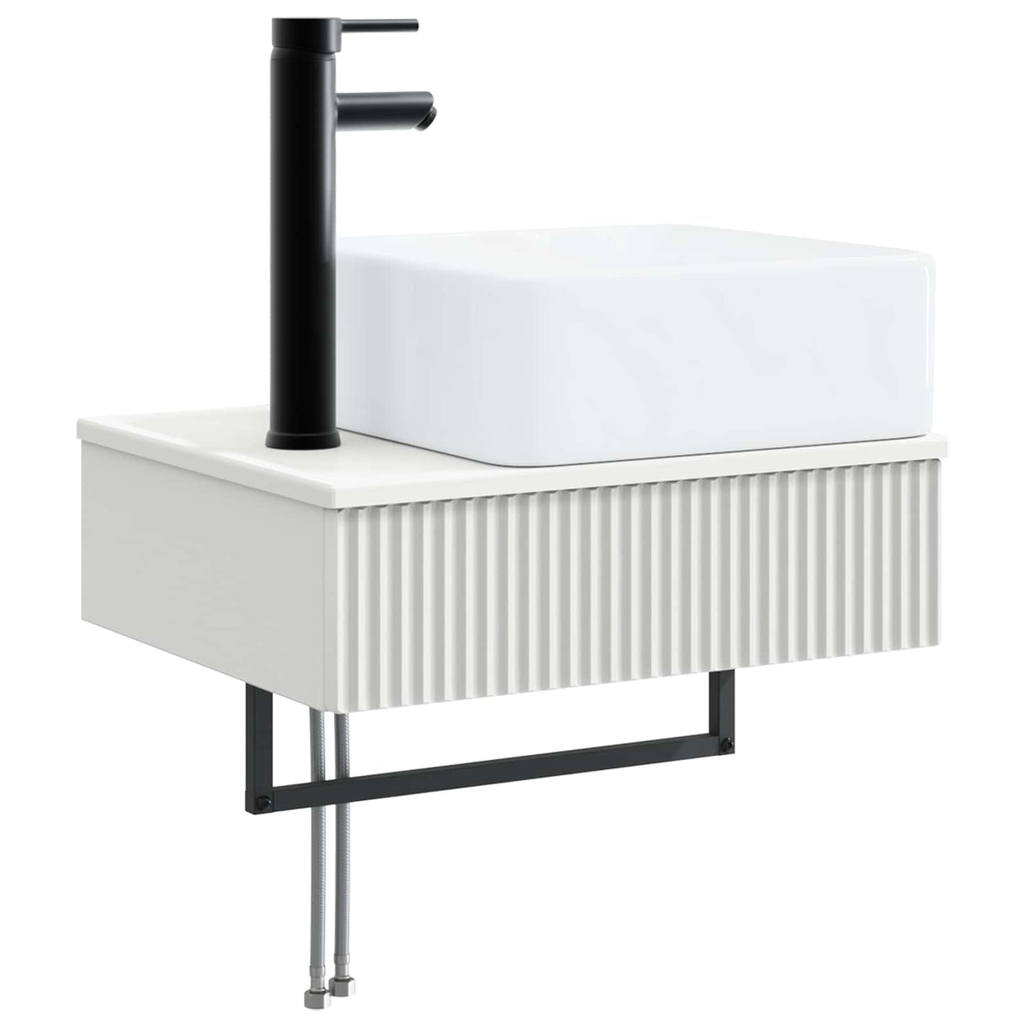 vidaXL Νιπτήρας Τοίχου Λευκό 50 x 41 x 39 εκ. Επεξεργασμένο Ξύλο