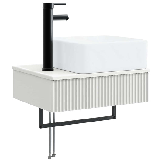 vidaXL Νιπτήρας Τοίχου Λευκό 50 x 41 x 39 εκ. Επεξεργασμένο Ξύλο