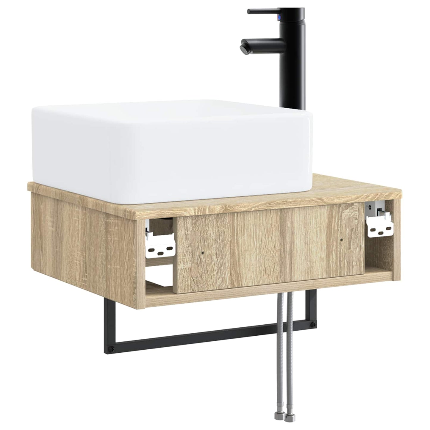 vidaXL Νιπτήρας Τοίχου Sonoma Δρυς 50 x 41 x 39 εκ. Επεξεργασμένο Ξύλο