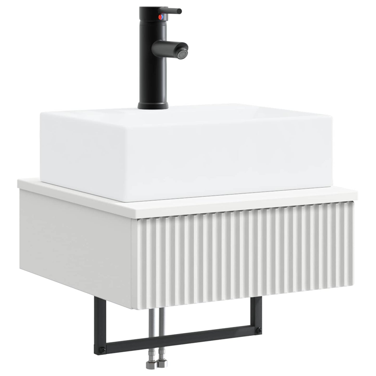 vidaXL Νιπτήρας Τοίχου Λευκό 40 x 41 x 39 εκ. Επεξεργασμένο Ξύλο