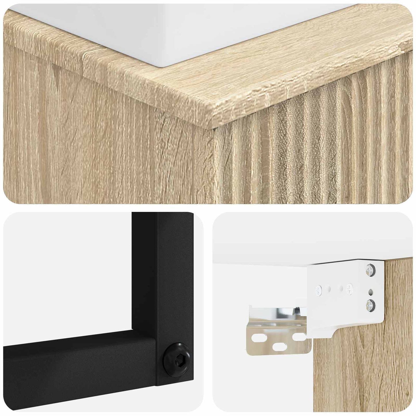 vidaXL Νιπτήρας Τοίχου Sonoma Δρυς 40 x 41 x 39 εκ. Επεξεργασμένο Ξύλο