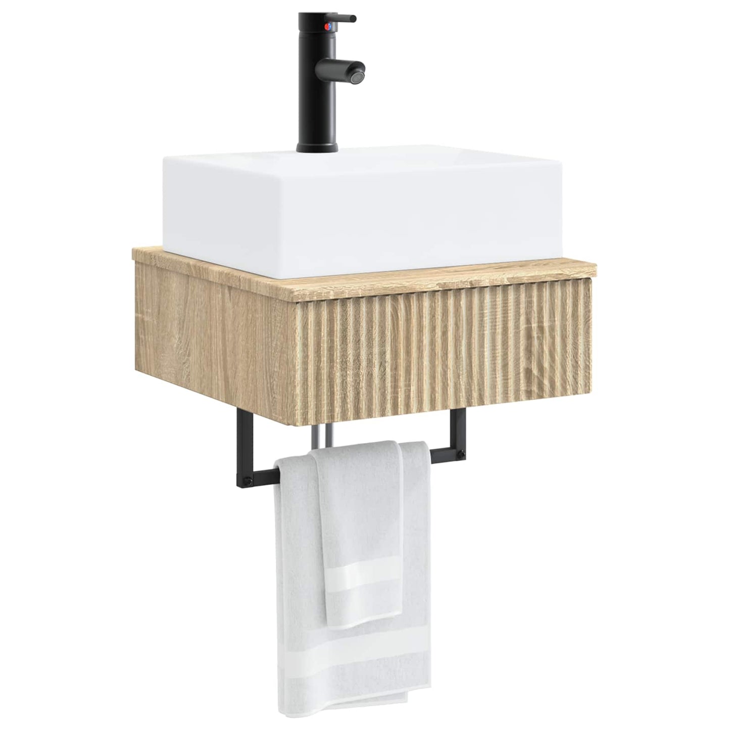 vidaXL Νιπτήρας Τοίχου Sonoma Δρυς 40 x 41 x 39 εκ. Επεξεργασμένο Ξύλο