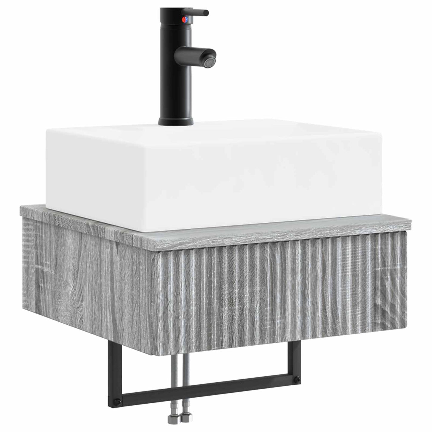 vidaXL Νιπτήρας Τοίχου Γκρι Sonoma 40 x 41 x 39 εκ. Επεξεργασμένο Ξύλο