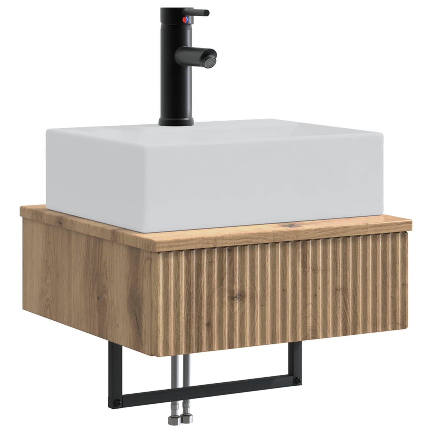 vidaXL Νιπτήρας Τοίχου Artisan Δρυς 40 x 41 x 39 εκ.