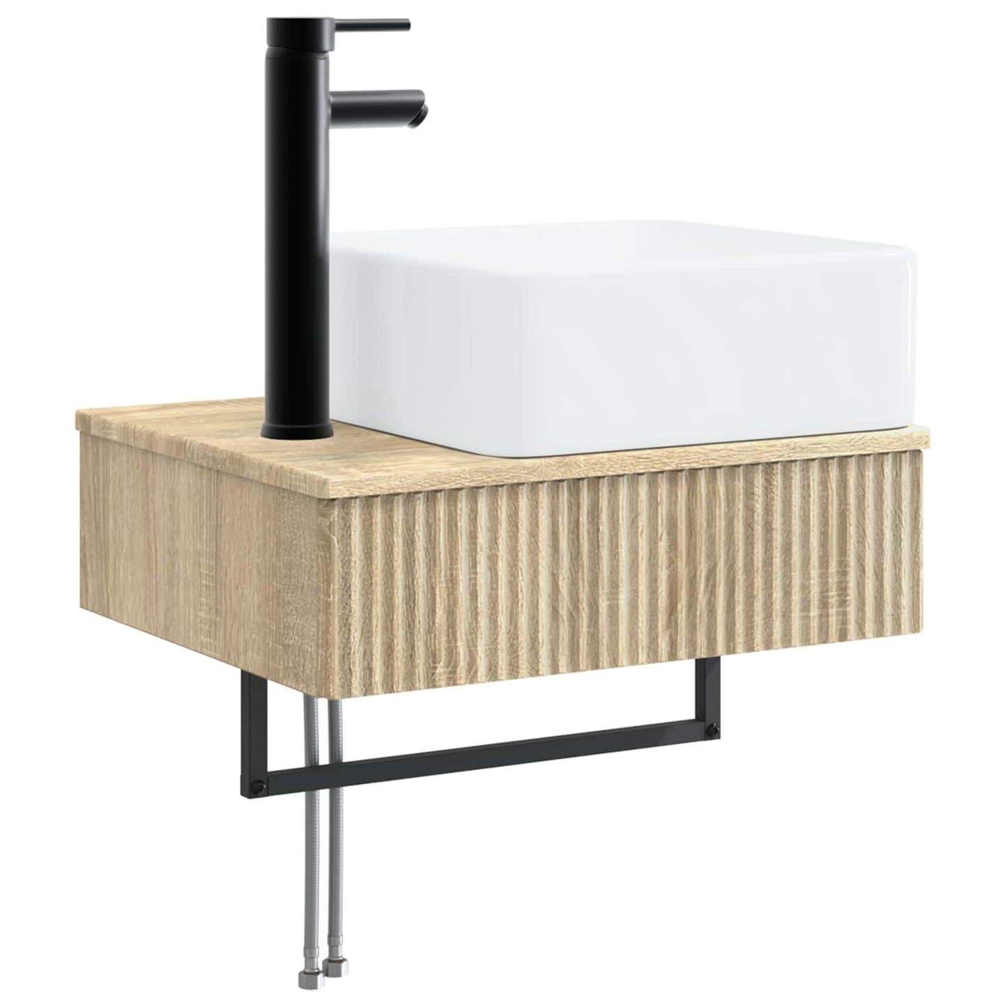 vidaXL Νιπτήρας Τοίχου Sonoma Δρυς 53 x 35 x 39 εκ Επεξεργασμένο Ξύλο