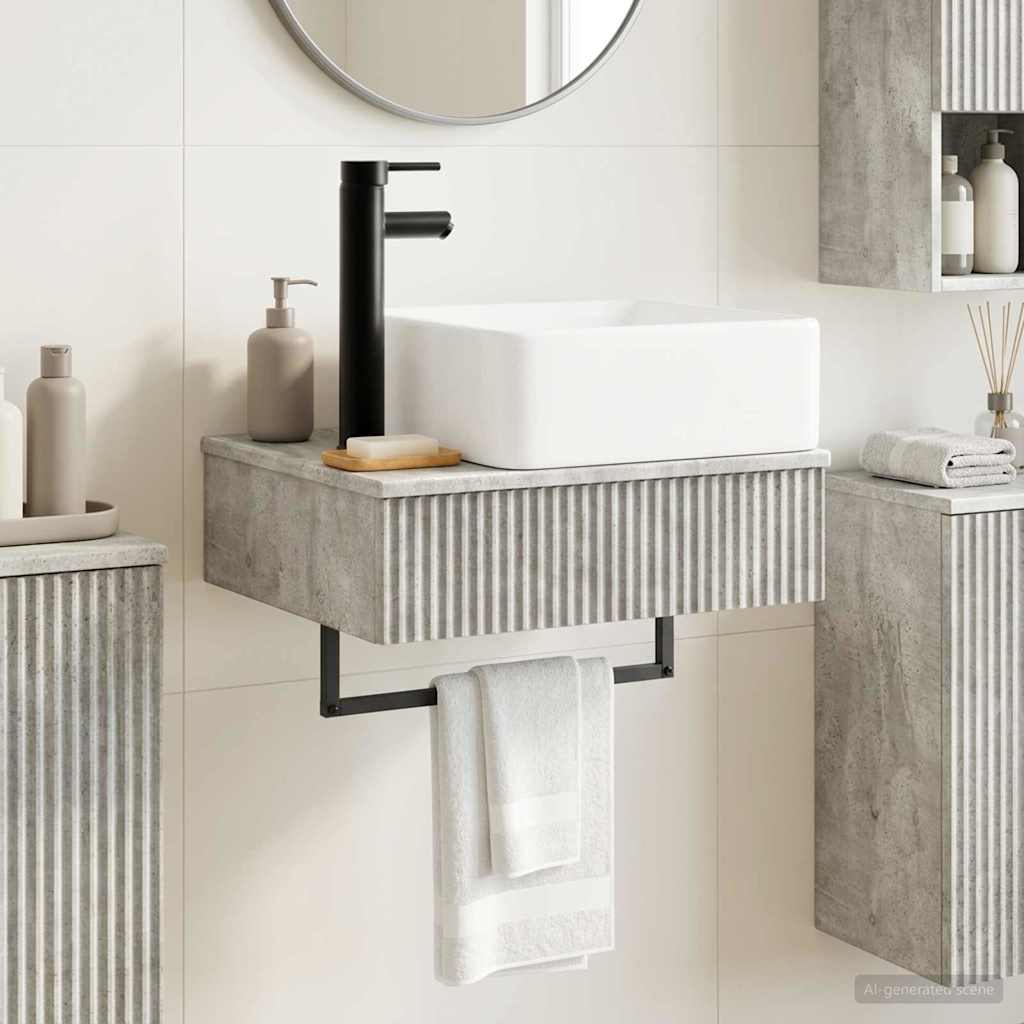 vidaXL Νιπτήρας Τοίχου Γκρι Σκυροδέματος 53 x 35 x 39 εκ