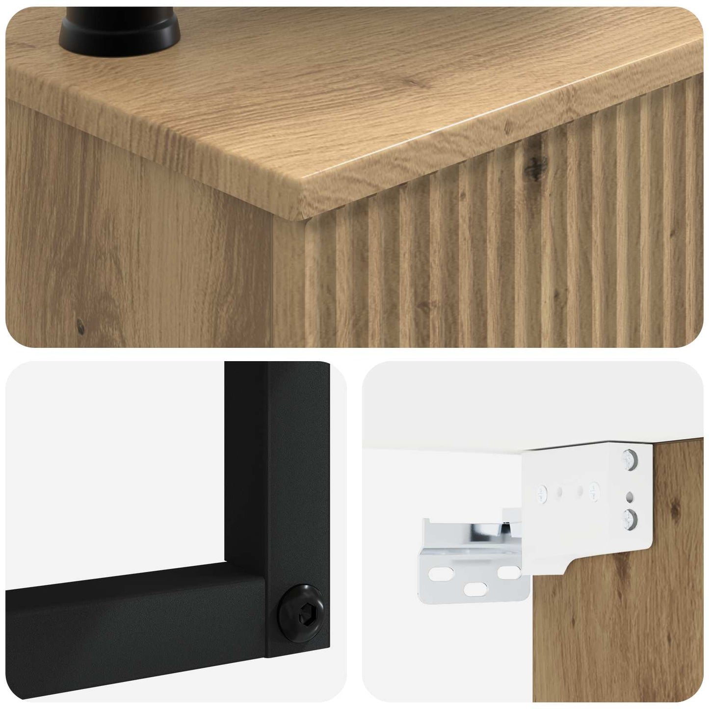 vidaXL Νιπτήρας Τοίχου Artisan Δρυς 53 x 35 x 39 εκ Επεξεργασμένο Ξύλο