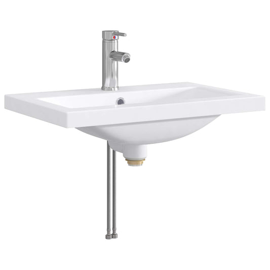 vidaXL Λεκάνη μπάνιου Χρωμέ 61 x 40 x 16,5 εκ. Μέταλλο