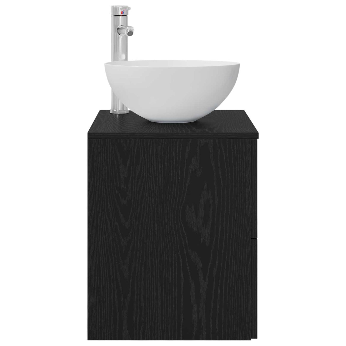 vidaXL Τοίχου Νιπτήρας Βανίτα Μαύρη Δρυς 49,5 x 35 x 63 εκ