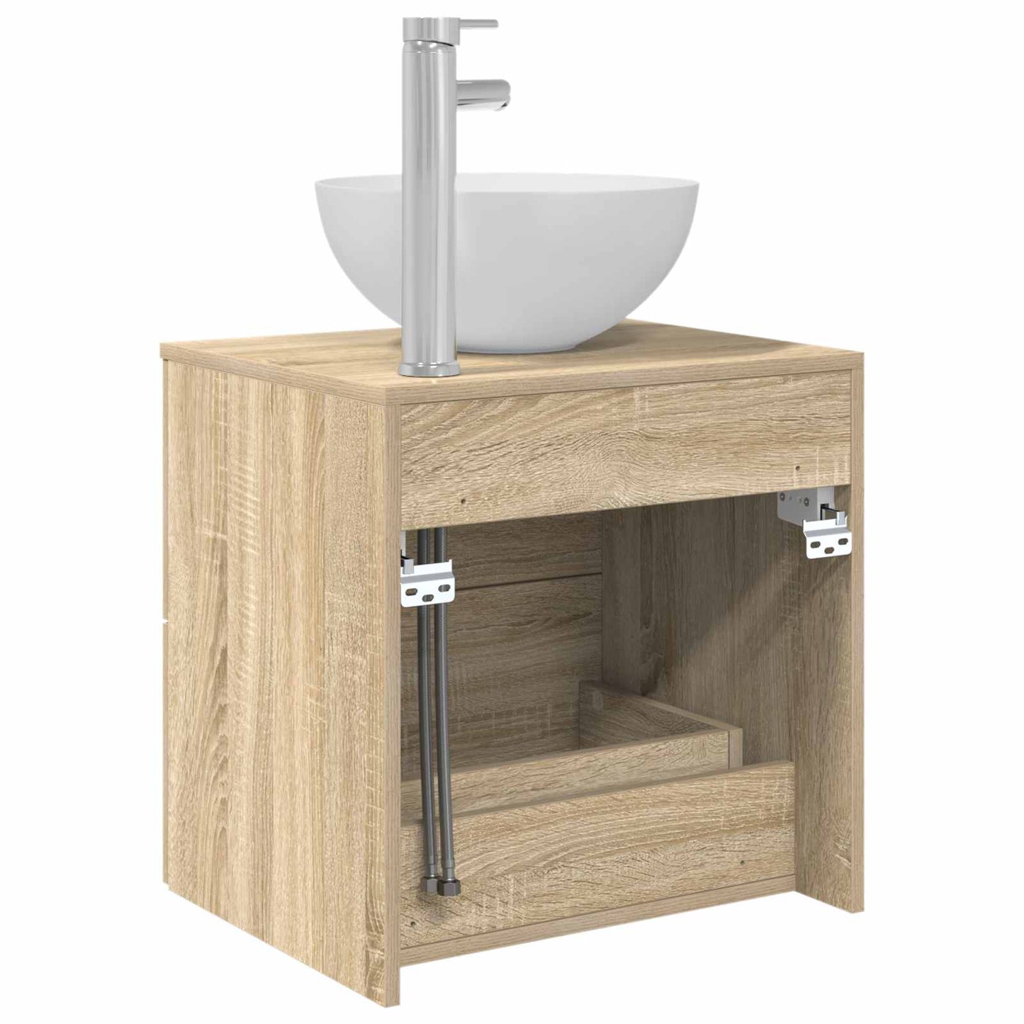 vidaXL Τοίχου Νιπτήρας Βανίτα Sonoma Δρυς 49,5 x 35 x 63 εκ