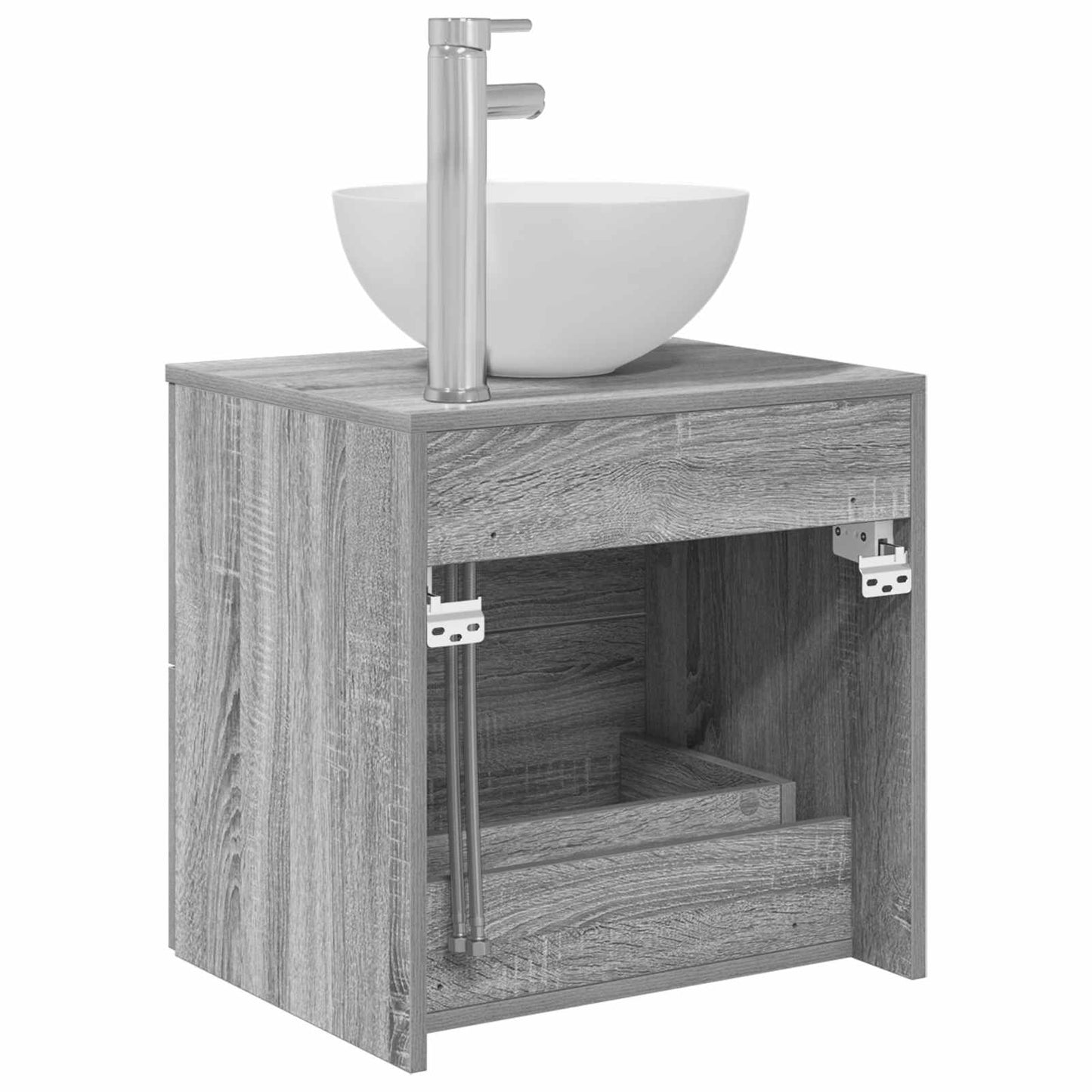 vidaXL Τοίχου Νιπτήρας Βανίτα Γκρι Sonoma 49,5 x 35 x 63 εκ