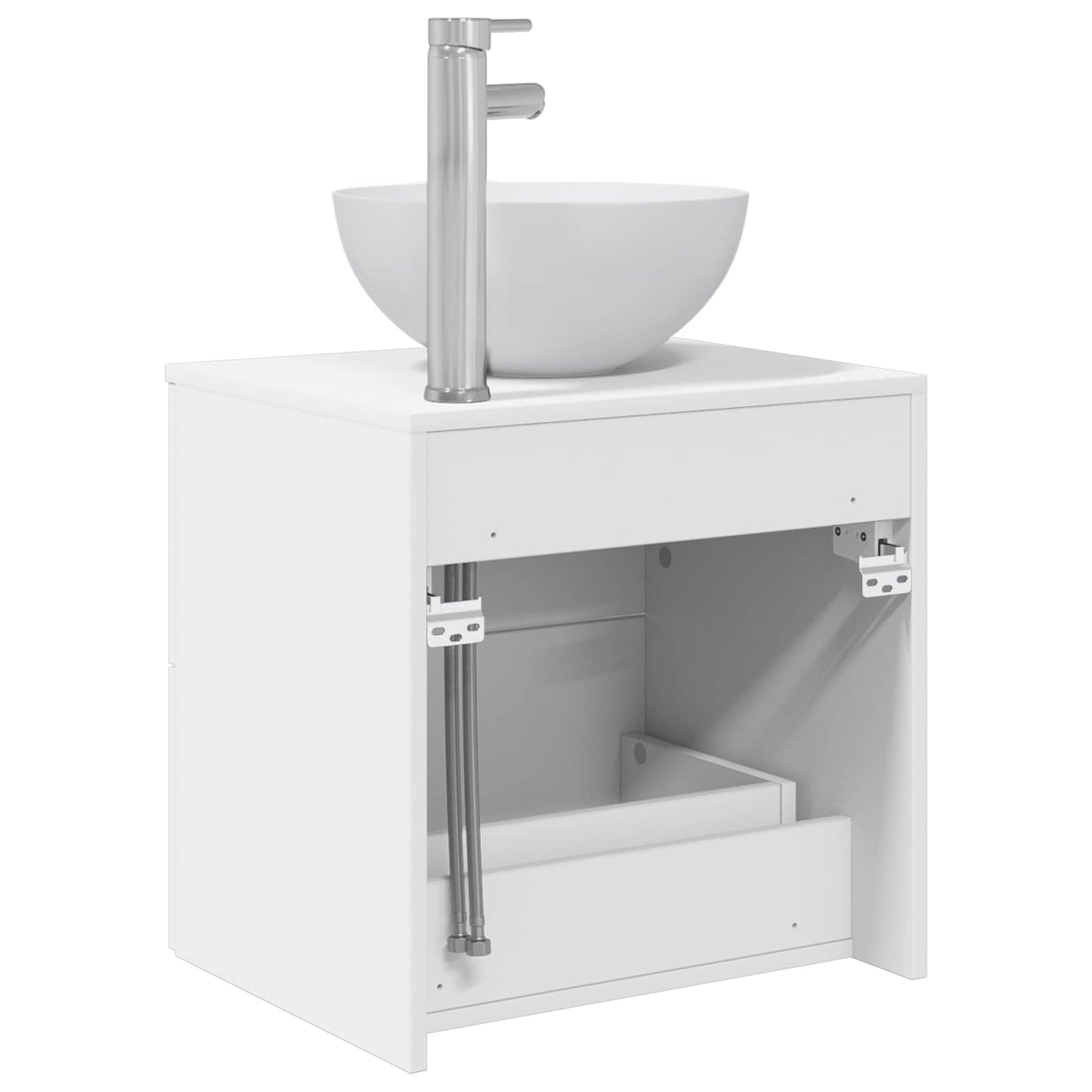 vidaXL Επιτοίχια Λεκάνη Έπιπλο Λευκό 49,5 x 41 x 64,5 εκ