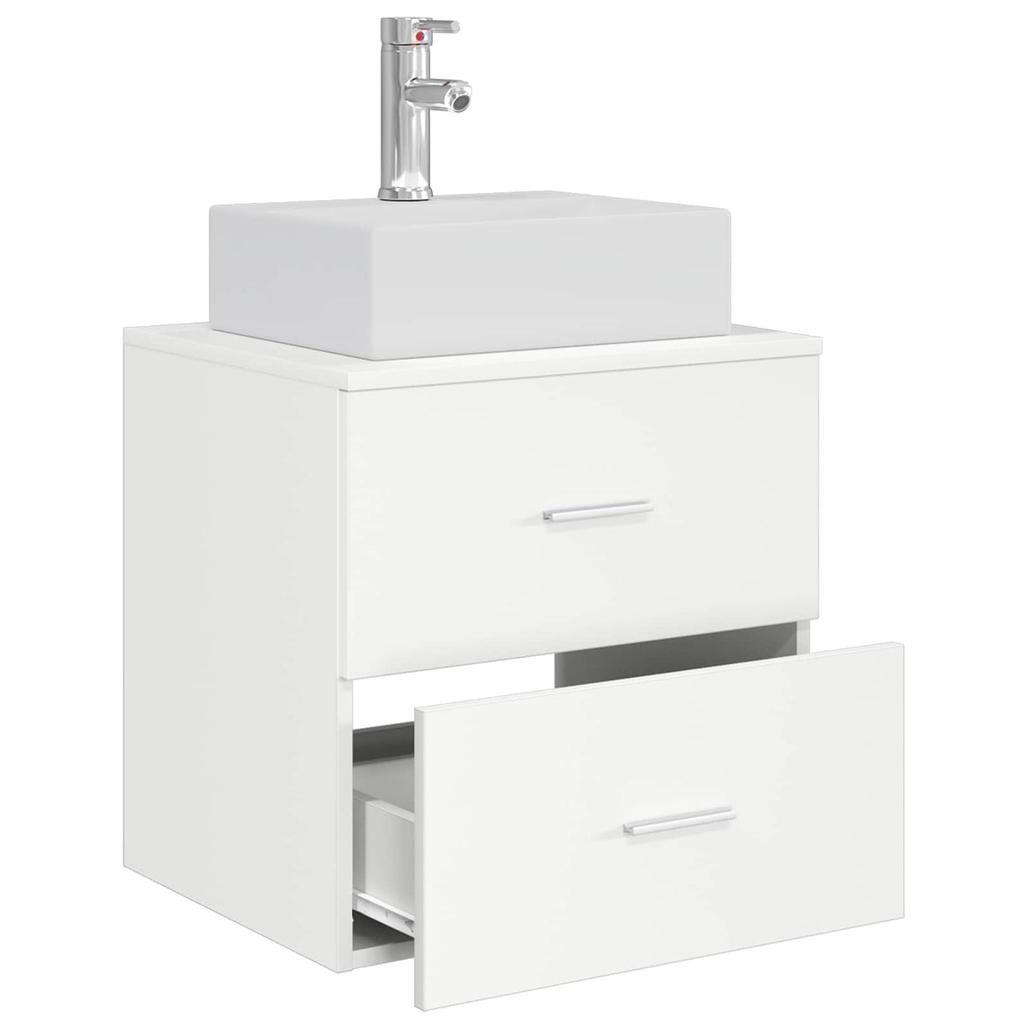 vidaXL Επιτοίχια Λεκάνη Έπιπλο Λευκό 49,5 x 41 x 62,5 εκ