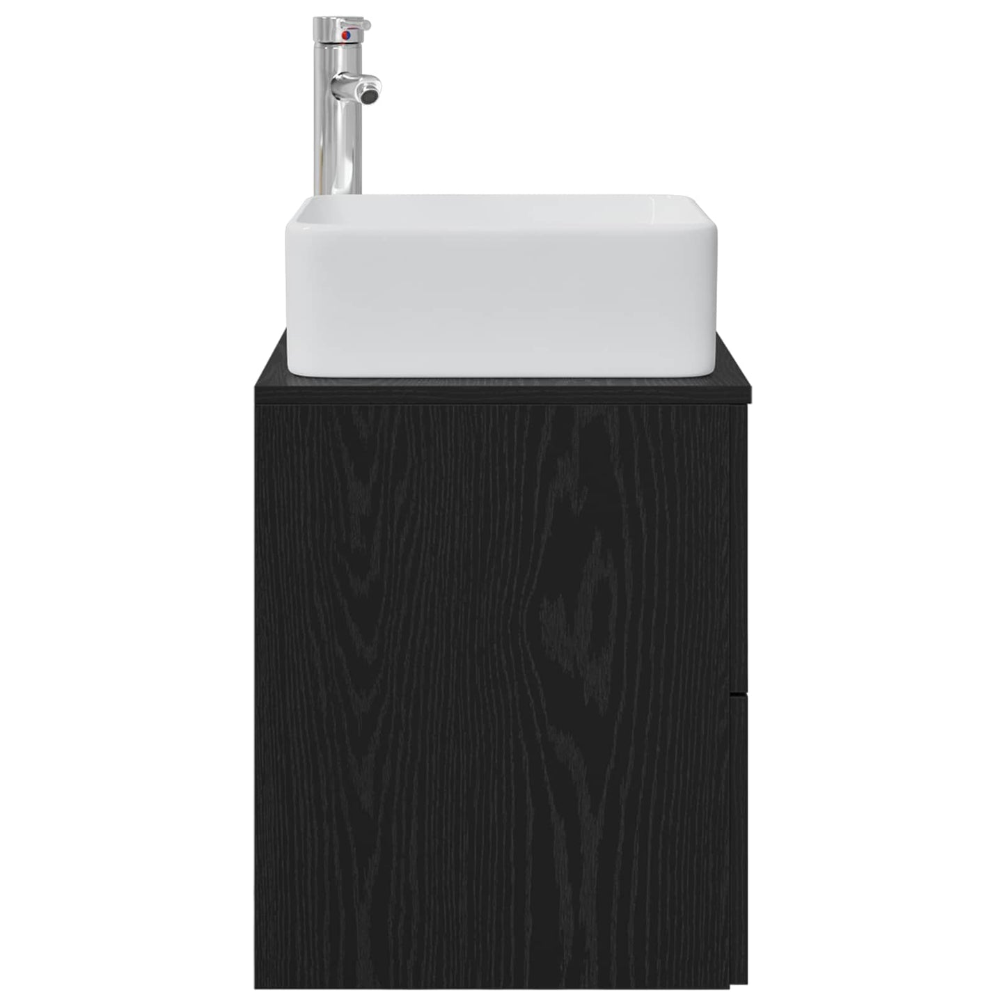 vidaXL Επιτοίχια Λεκάνη Έπιπλο Μαύρη Δρυς 53 x 34,5 x 63 εκ