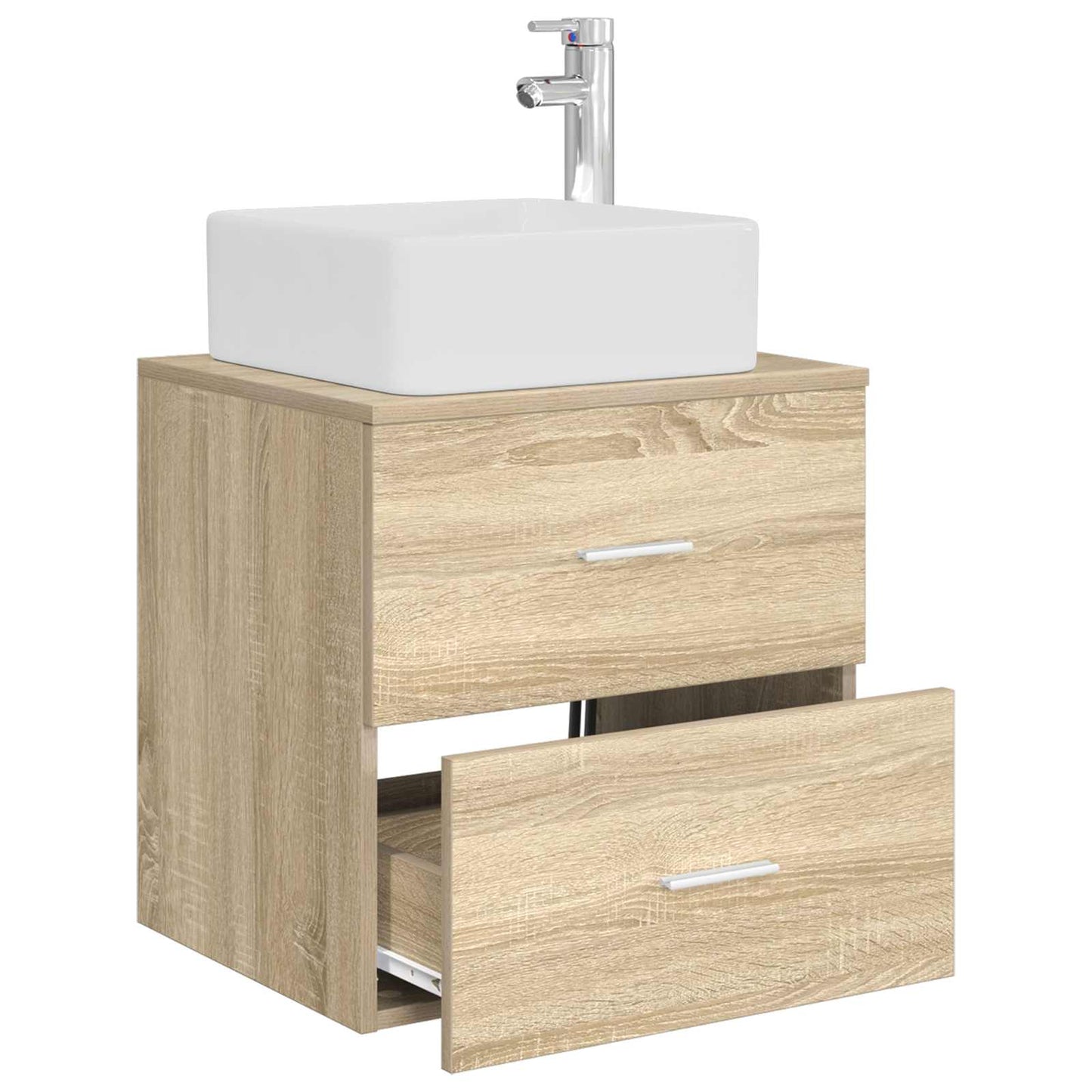 vidaXL Επιτοίχια Λεκάνη Έπιπλο Sonoma Δρυς 53 x 34,5 x 63 εκ