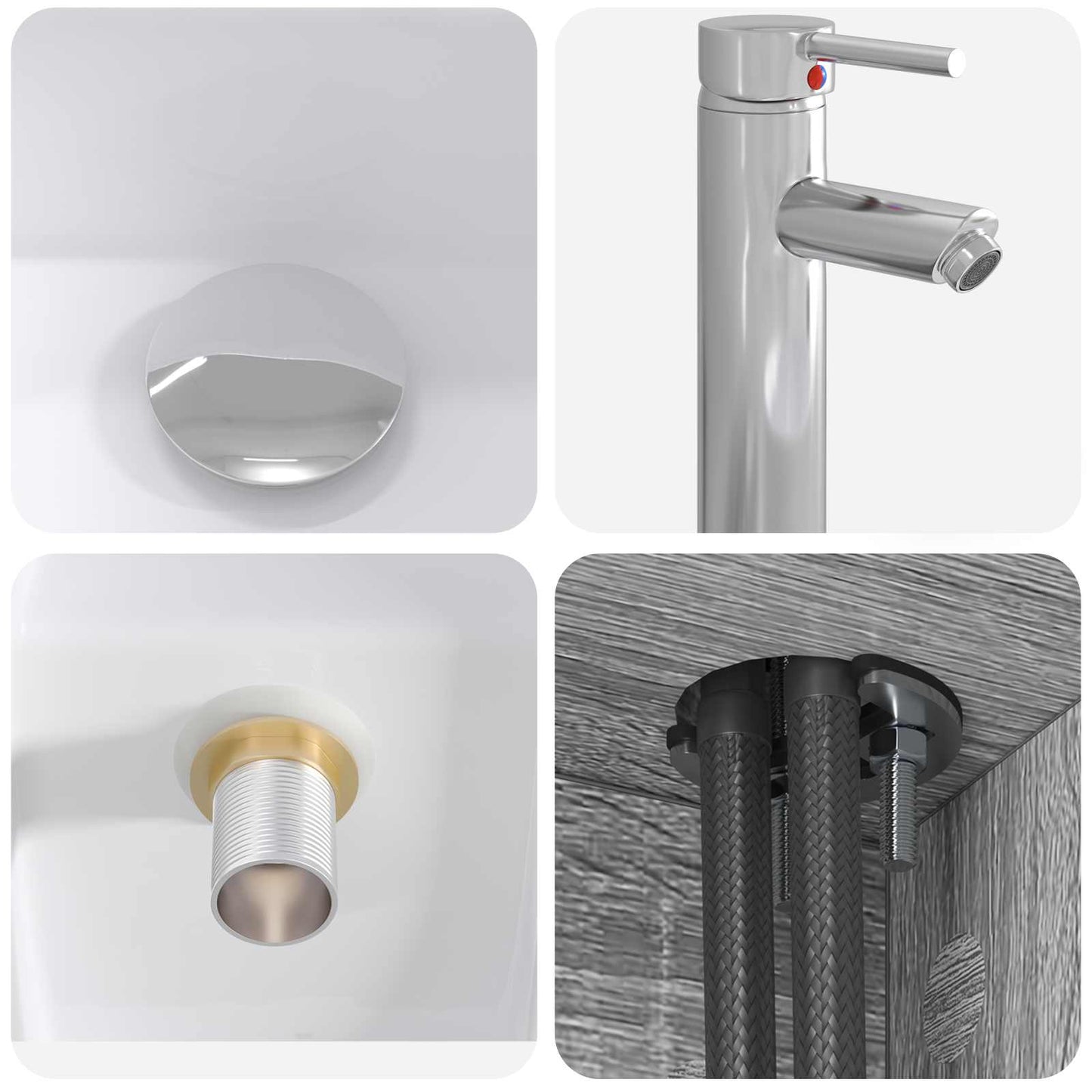 vidaXL Επιτοίχια Λεκάνη Έπιπλο Γκρι Sonoma 53 x 34,5 x 63 εκ