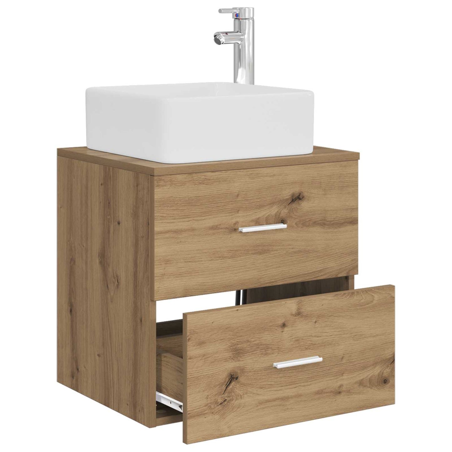 vidaXL Επιτοίχια Λεκάνη Έπιπλο Artisan Δρυς 53 x 34,5 x 63 εκ