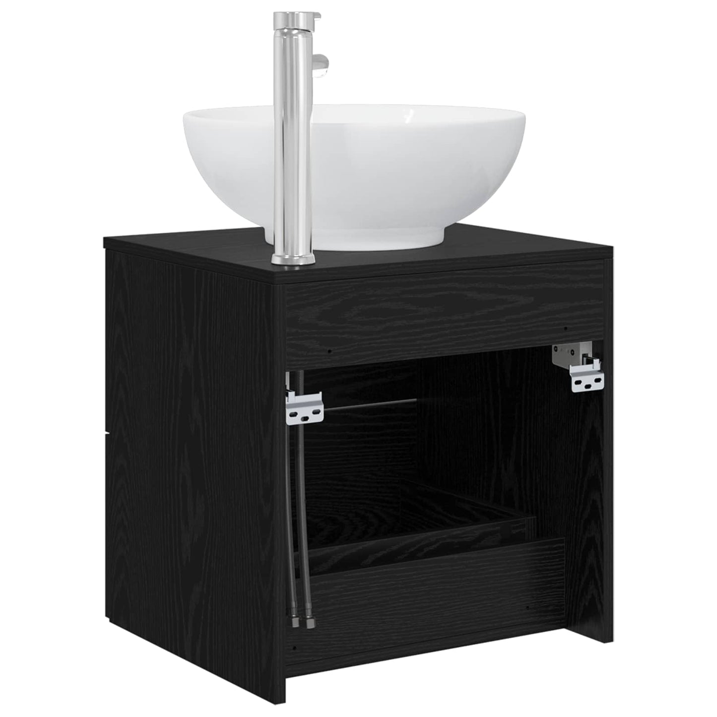 vidaXL Επιτοίχια Λεκάνη Έπιπλο Μαύρη Δρυς 49,5 x 44,5 x 66,5 εκ.
