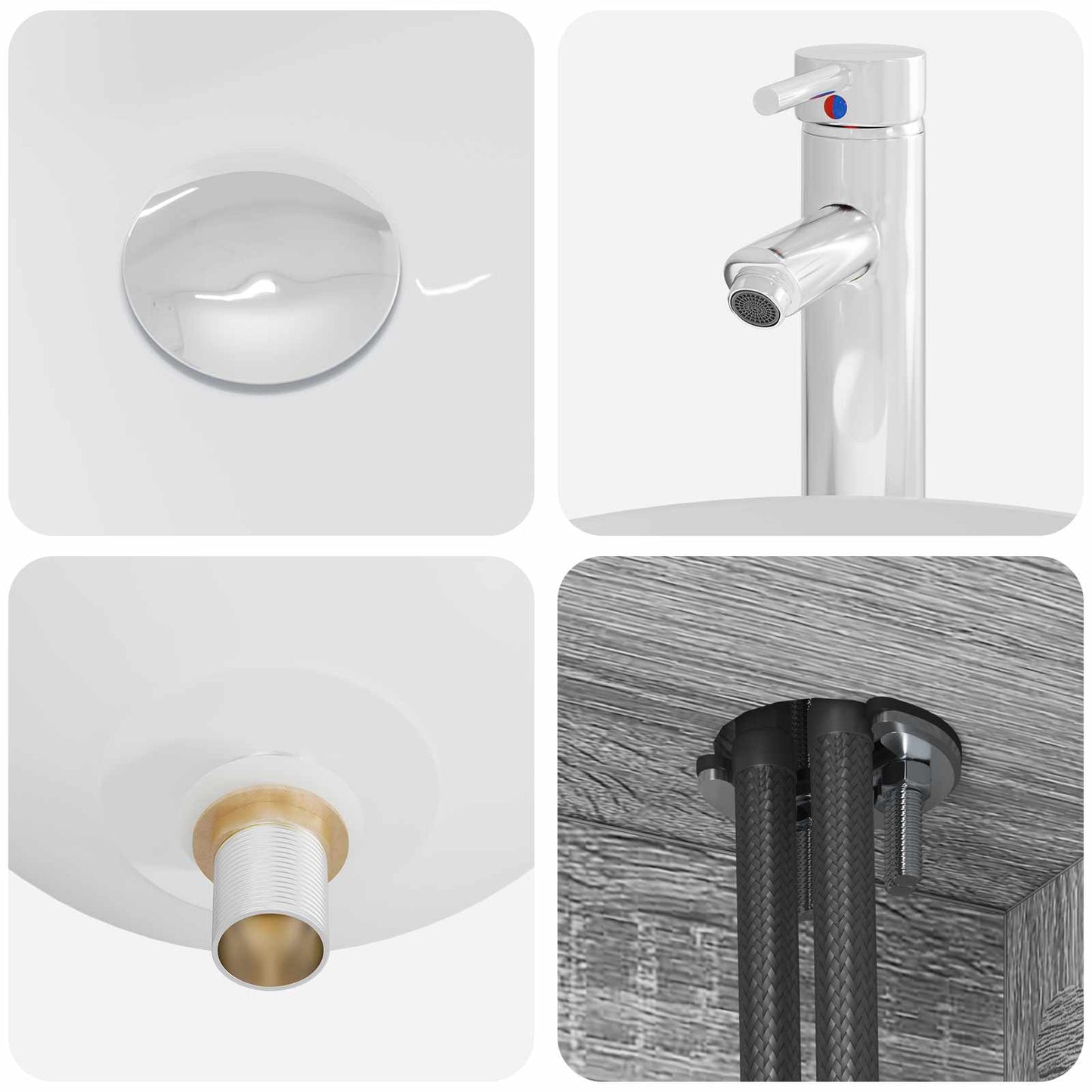 vidaXL Επιτοίχια Λεκάνη Έπιπλο Γκρι Sonoma 49,5 x 44,5 x 66,5 εκ.