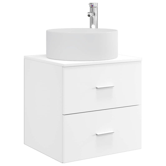 vidaXL Επιτοίχια Λεκάνη Έπιπλο Λευκό 49,5 x 44,5 x 65,5 εκ