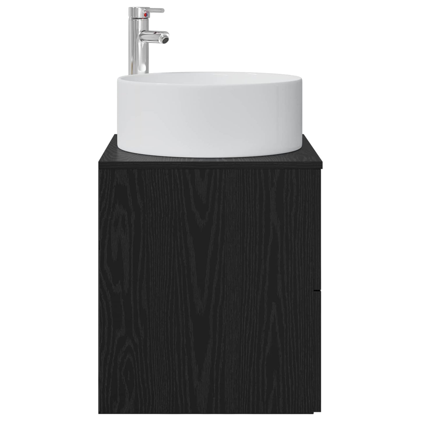vidaXL Επιτοίχια Λεκάνη Έπιπλο Μαύρη Δρυς 49,5 x 44,5 x 65,5 εκ