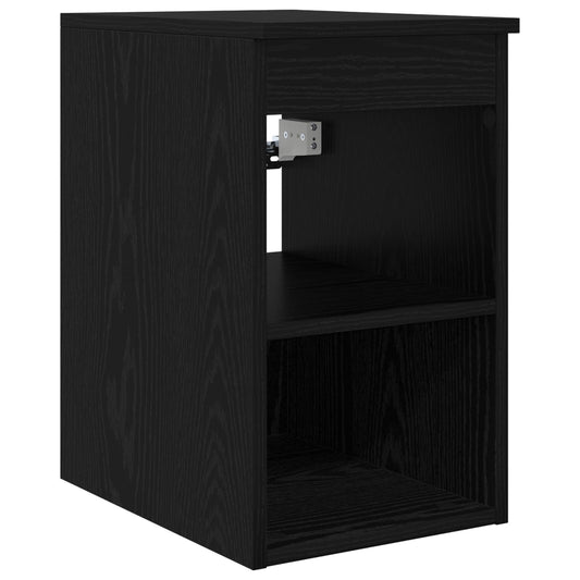 vidaXL Ντουλάπι Μπάνιου Ενδιάμεσο Μαύρη Δρυς 30 x 41 x 50 εκ.