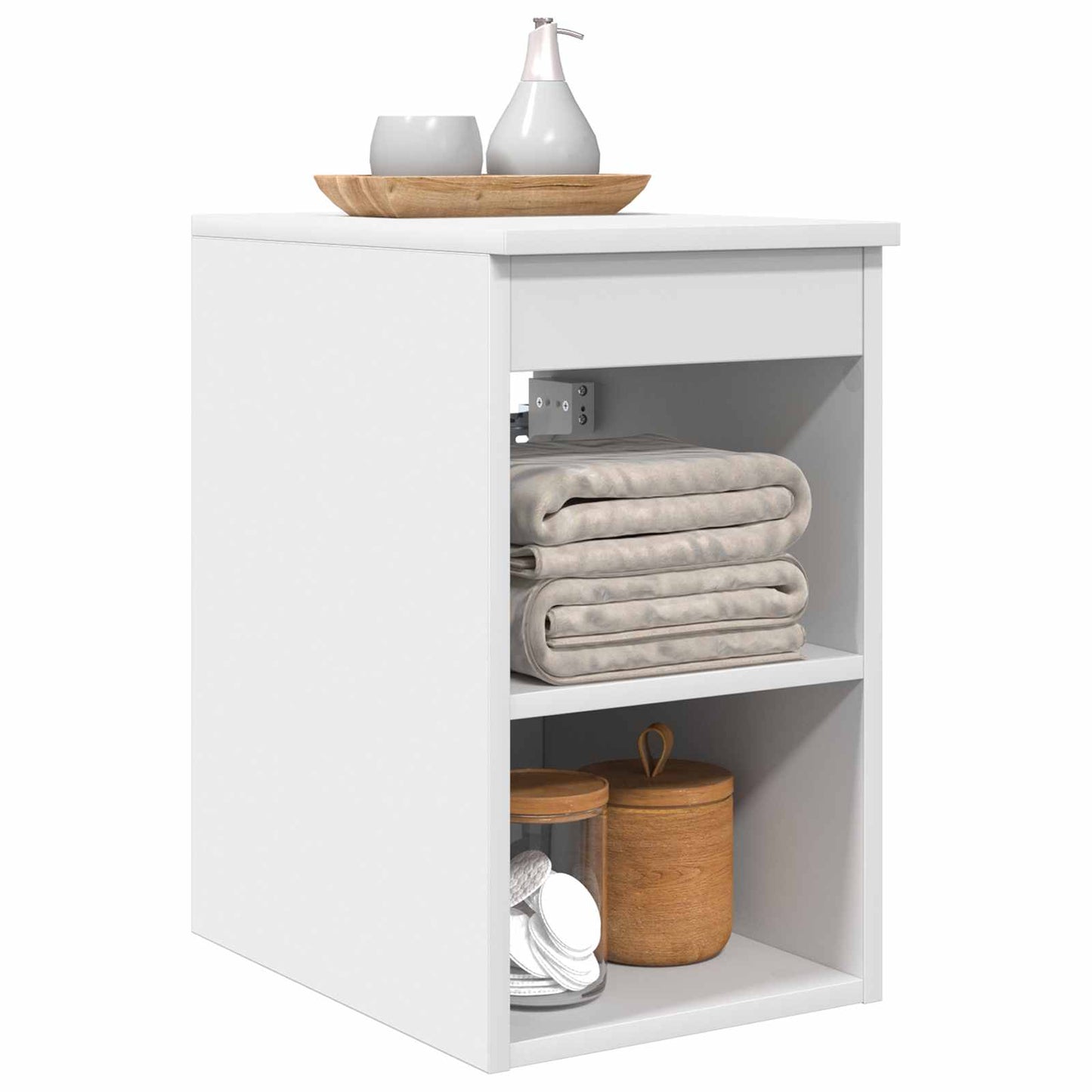 vidaXL Ντουλάπι Μπάνιου Ενδιάμεσο Λευκό 30 x 44,5 x 50 εκ.