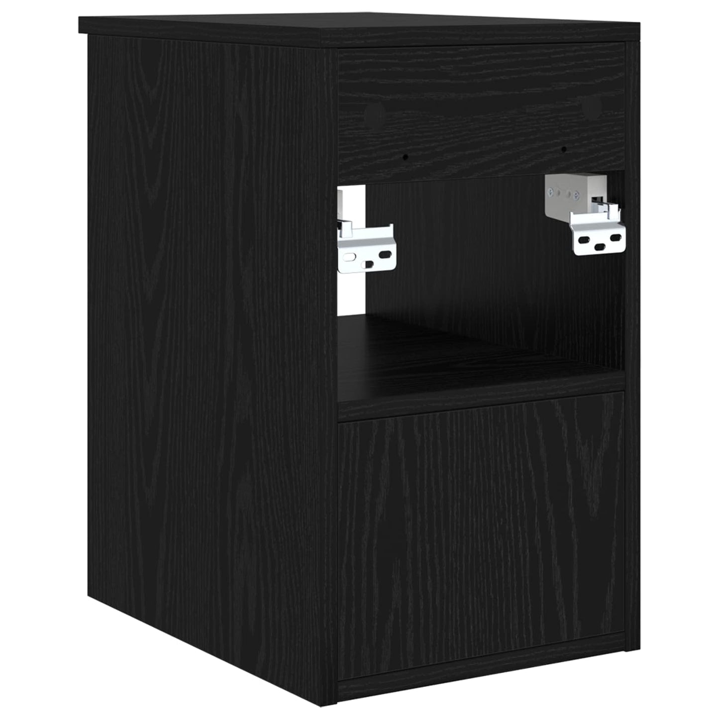 vidaXL Ντουλάπι Μπάνιου Ενδιάμεσο Μαύρη Δρυς 30 x 44,5 x 50 εκ.
