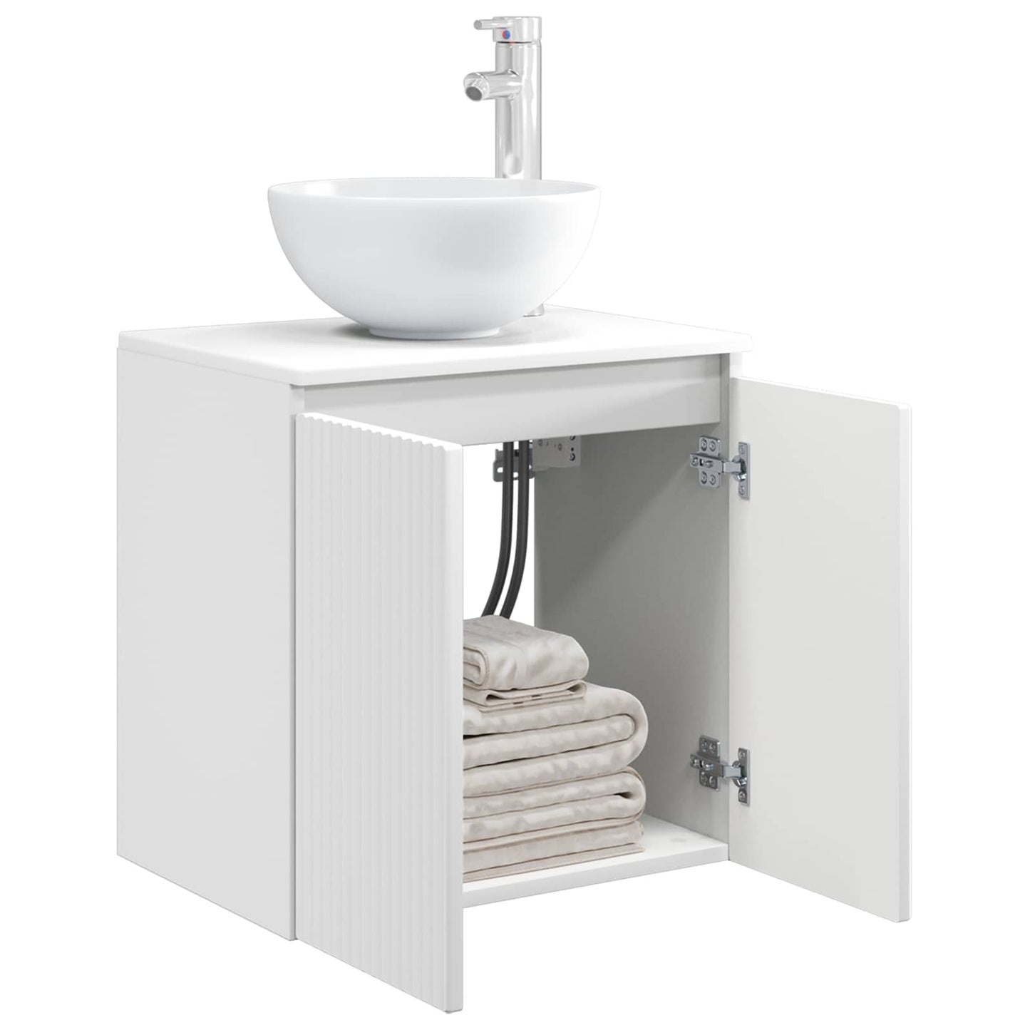 vidaXL Επιτοίχια Λεκάνη Έπιπλο Λευκό 49,5 x 41 x 64,5 εκ