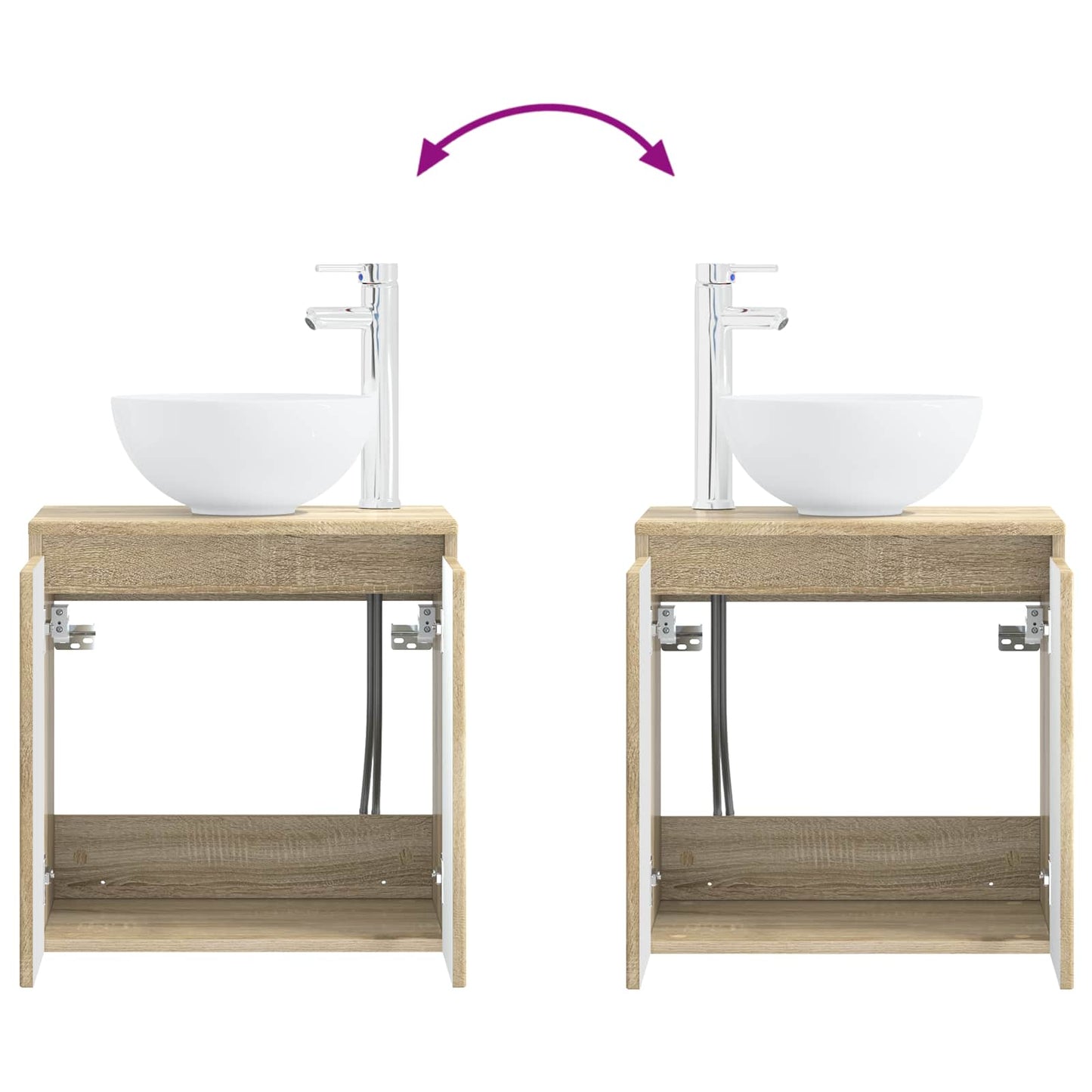 vidaXL Επιτοίχια Λεκάνη Έπιπλο Sonoma Δρυς 49,5 x 41 x 64,5 εκ