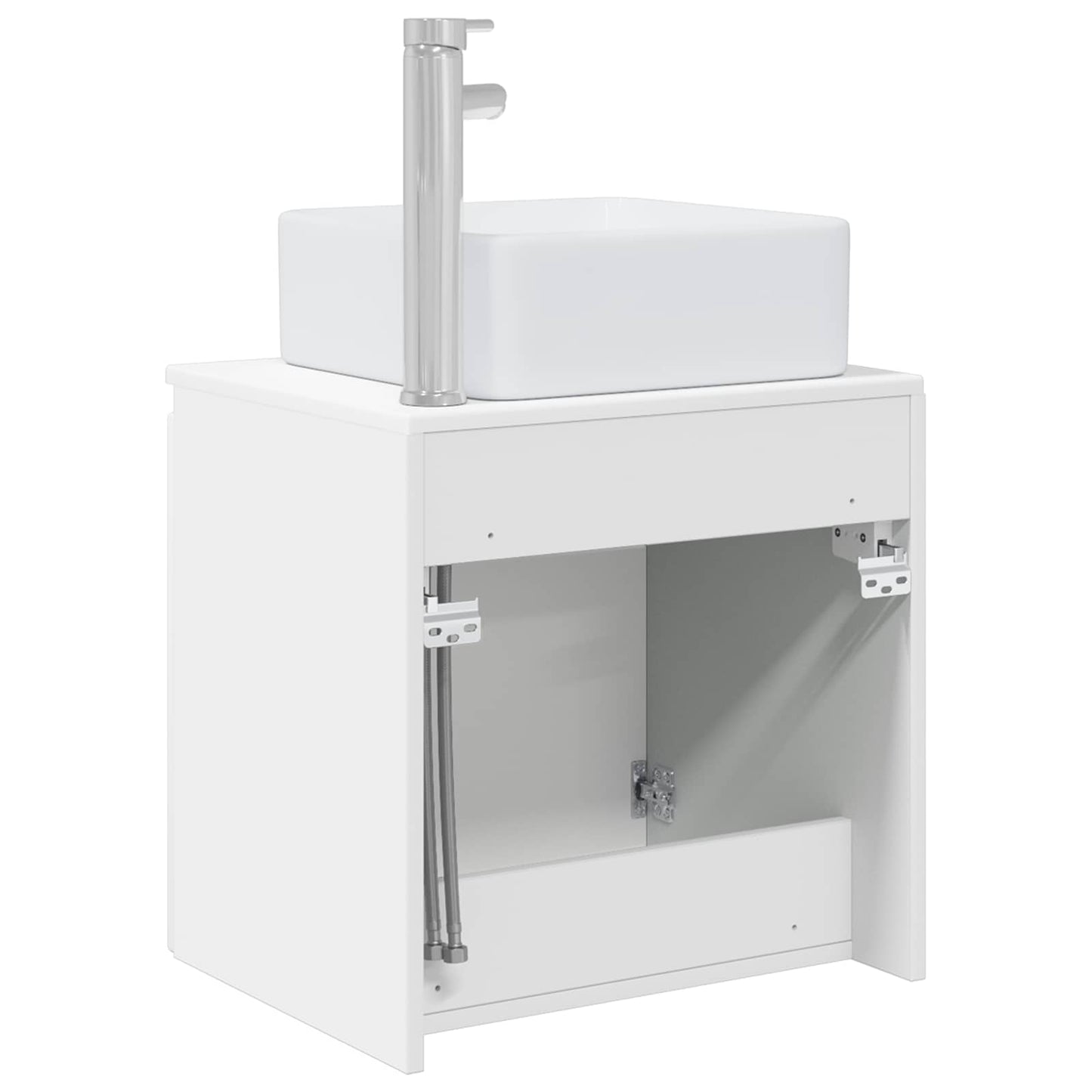 vidaXL Επιτοίχια Λεκάνη Έπιπλο Λευκό 53 x 35 x 63 εκ