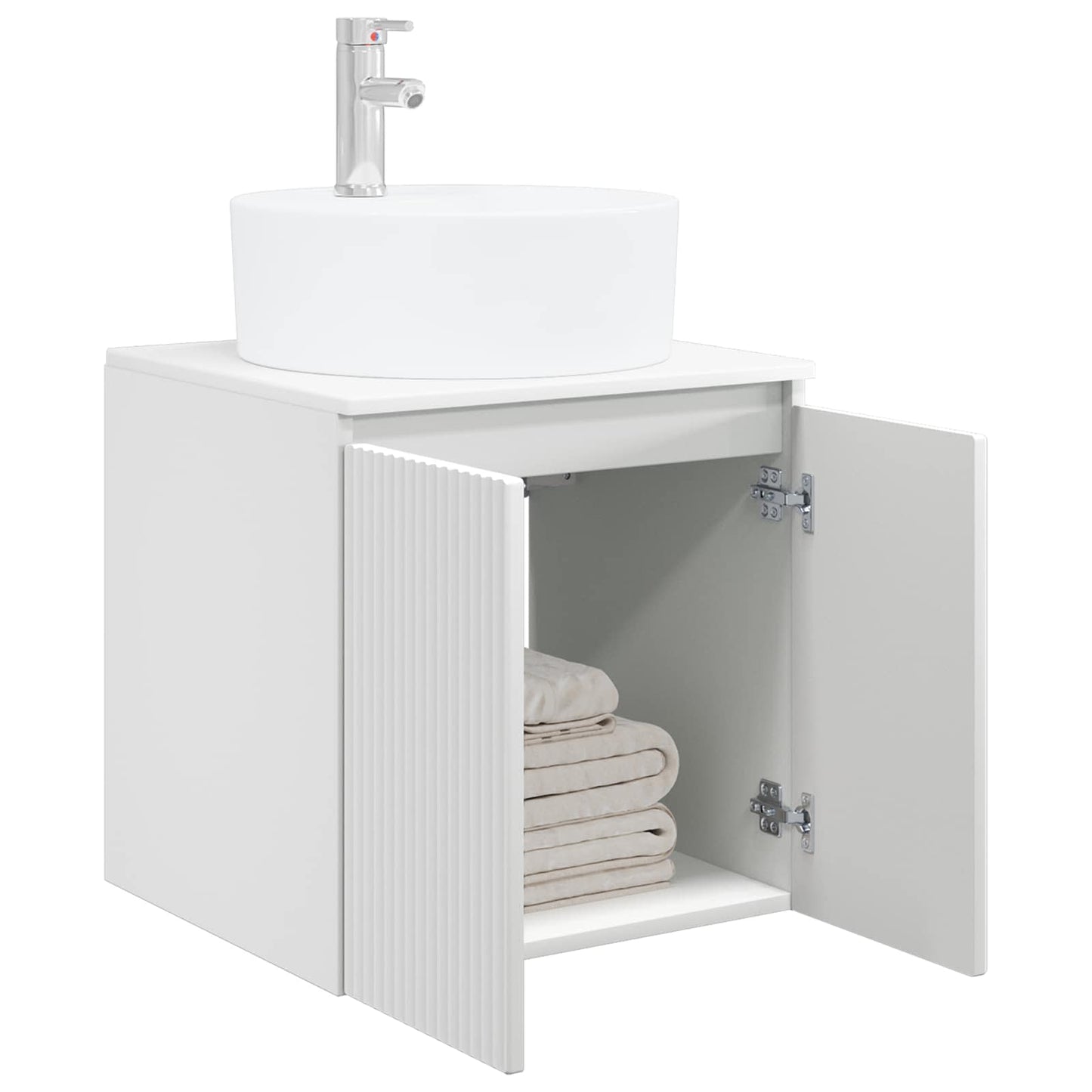 vidaXL Επιτοίχια Λεκάνη Έπιπλο Λευκό 49,5 x 44,5 x 65 εκ