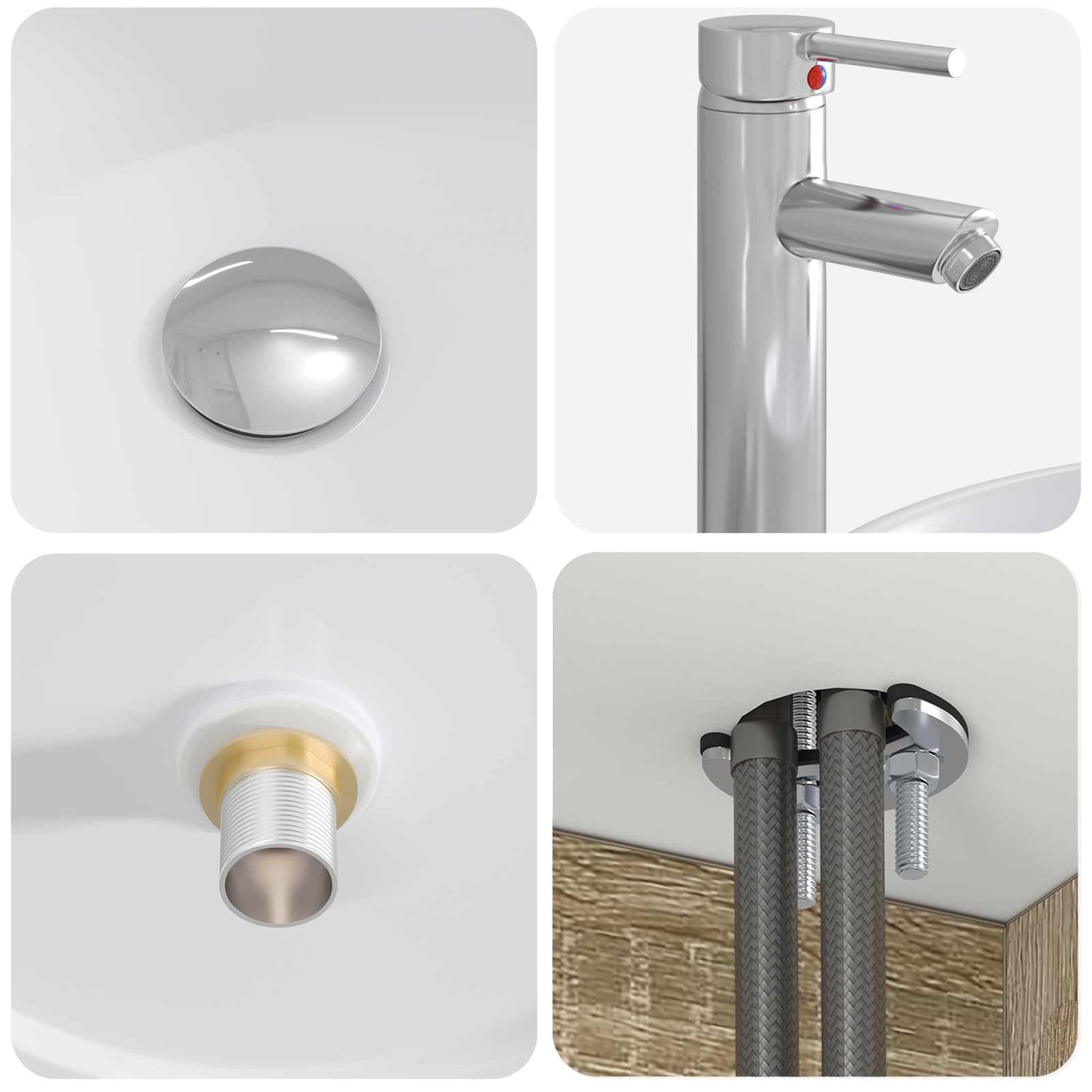 vidaXL Επιτοίχια Λεκάνη Έπιπλο Sonoma Δρυς 49,5 x 44,5 x 65 εκ
