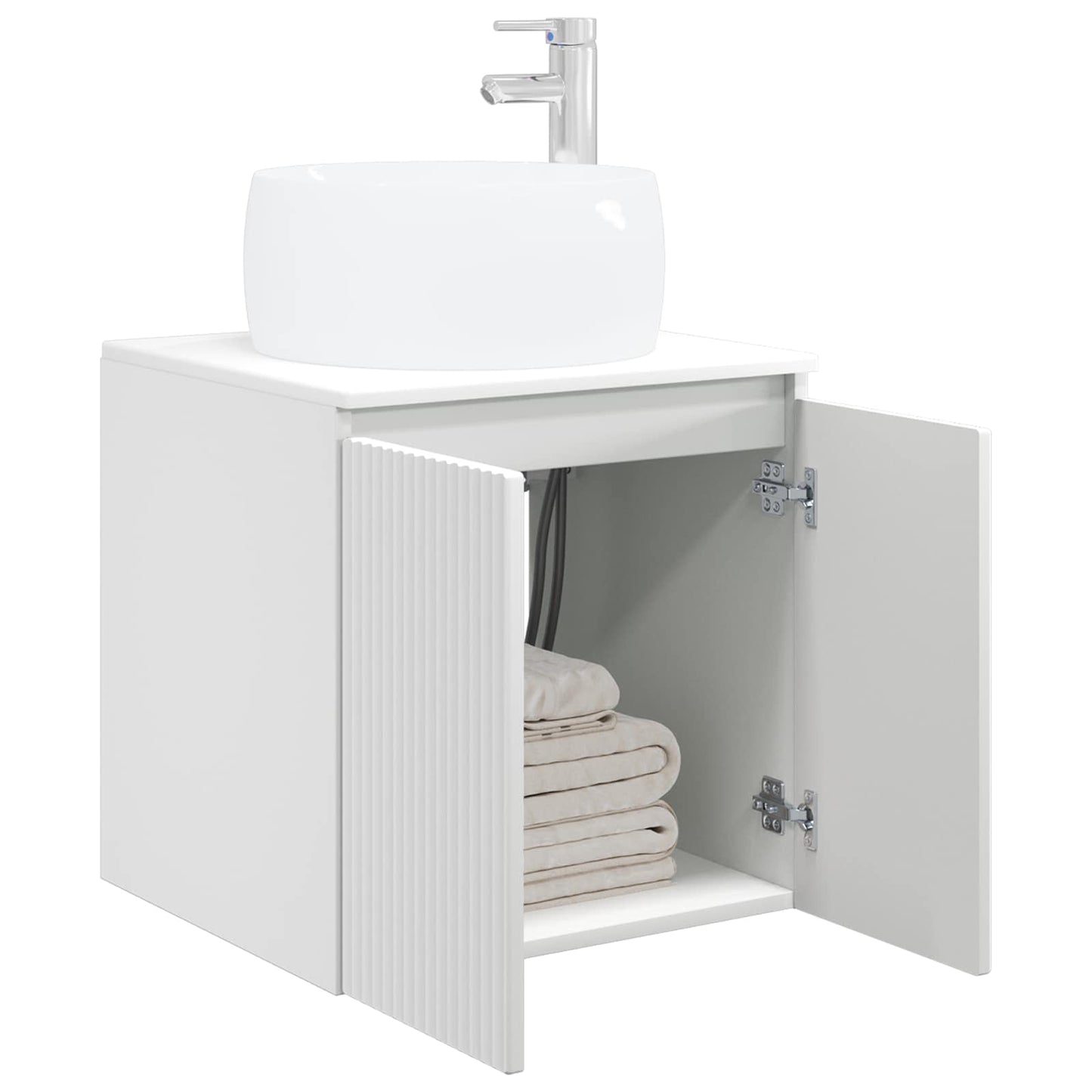 vidaXL Επιτοίχια Λεκάνη Έπιπλο Λευκό 49,5 x 44,5 x 66 εκ