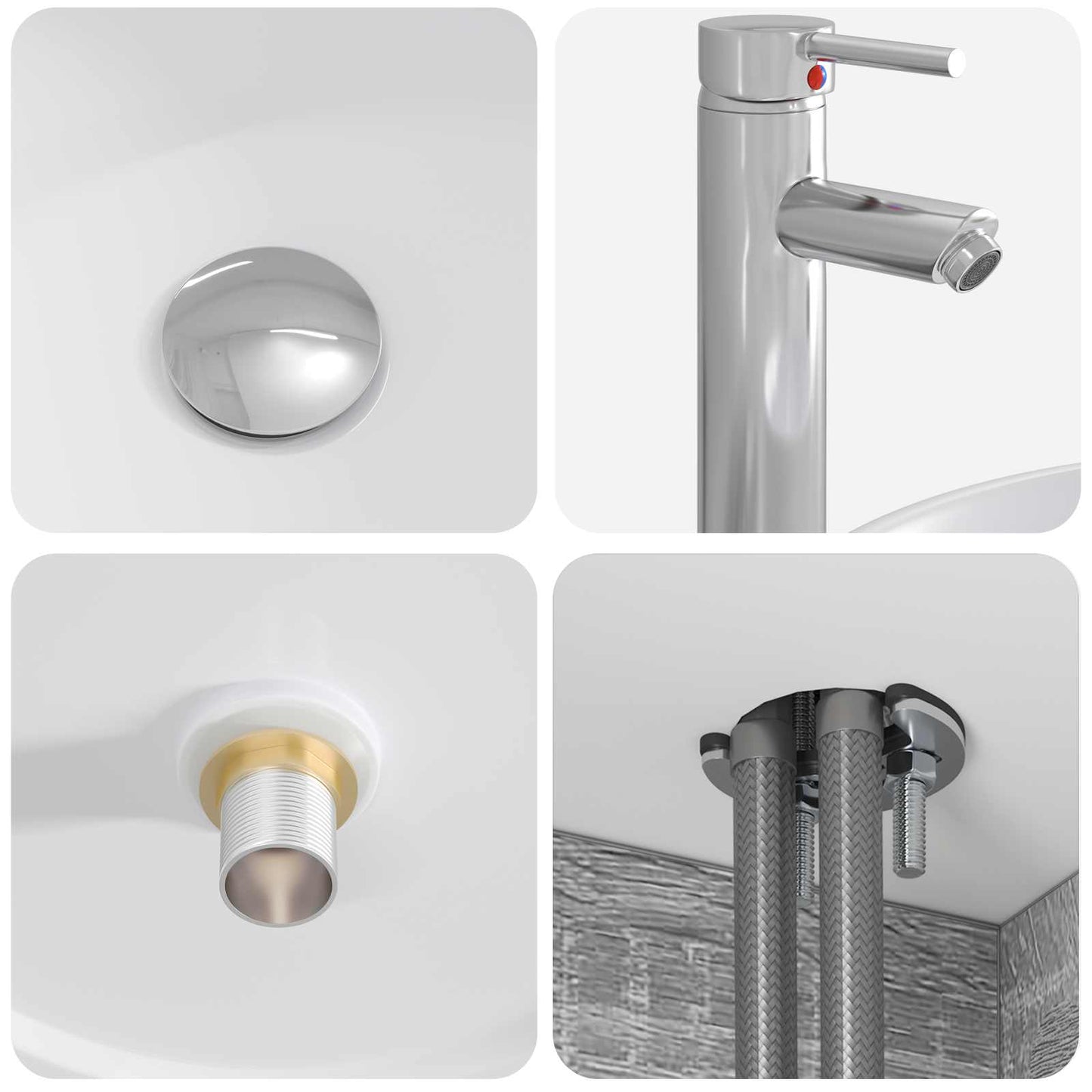 vidaXL Επιτοίχια Λεκάνη Έπιπλο Γκρι Sonoma 49,5 x 44,5 x 66 εκ